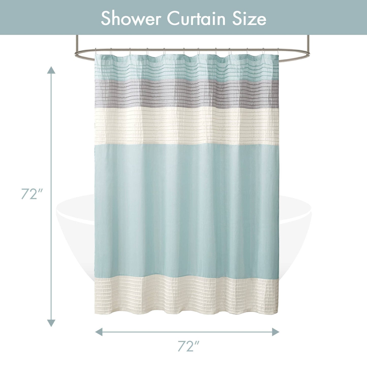Madison Park Amherst Faux Silk Shower Curtain