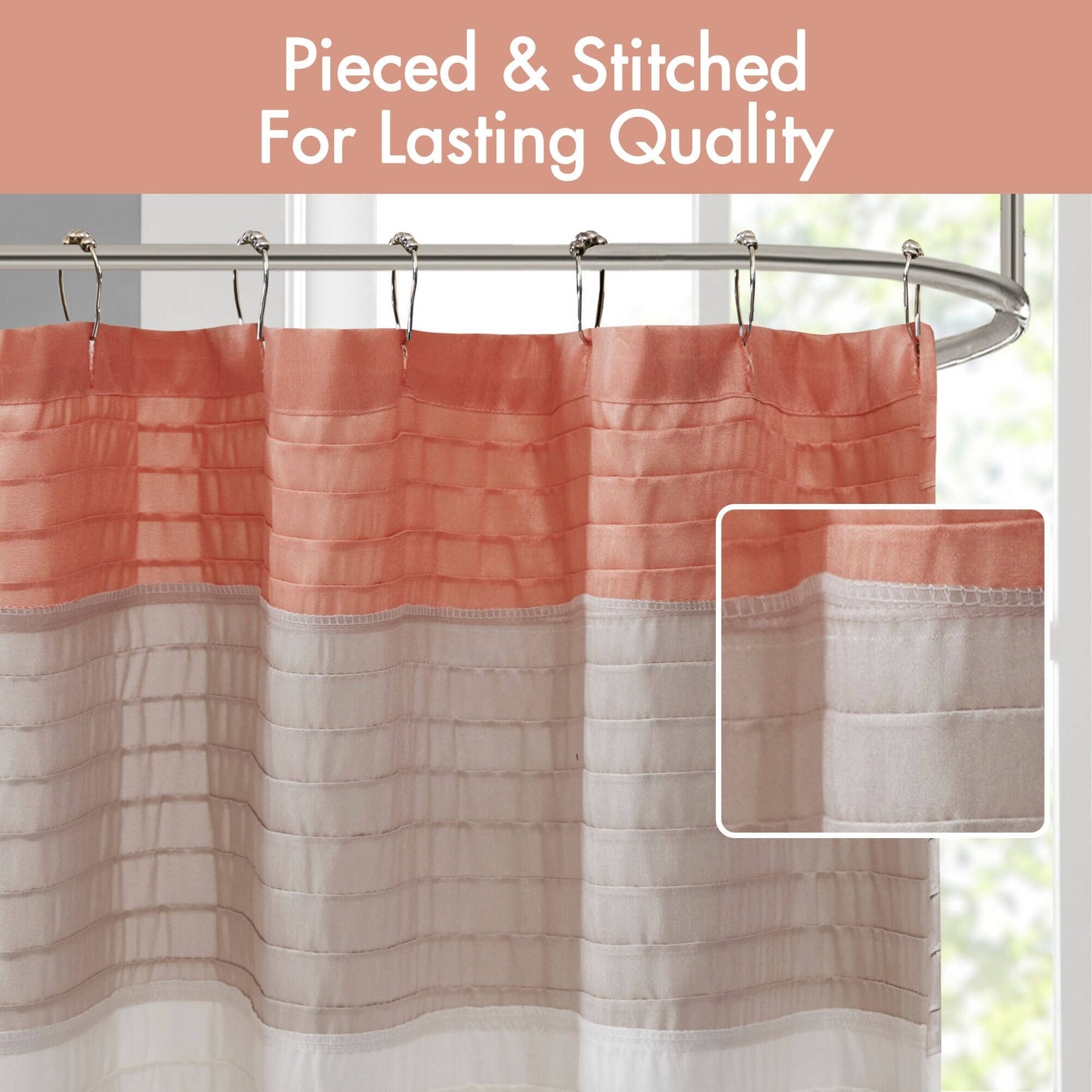 Madison Park Amherst Faux Silk Shower Curtain