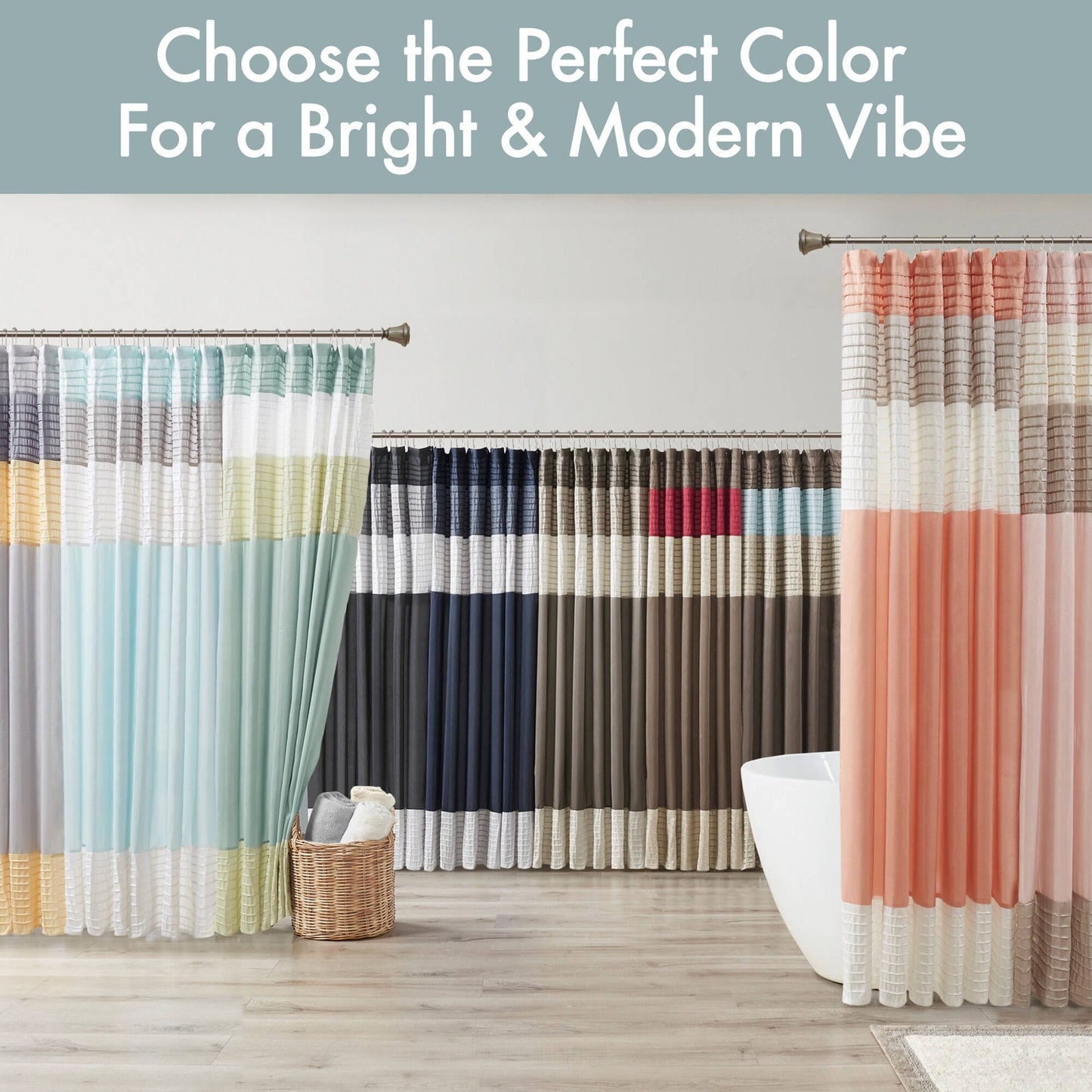 Madison Park Amherst Faux Silk Shower Curtain