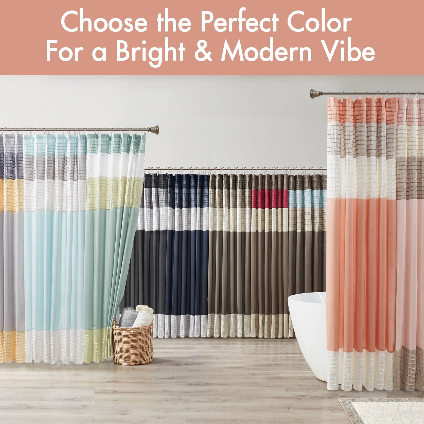 Madison Park Amherst Faux Silk Shower Curtain