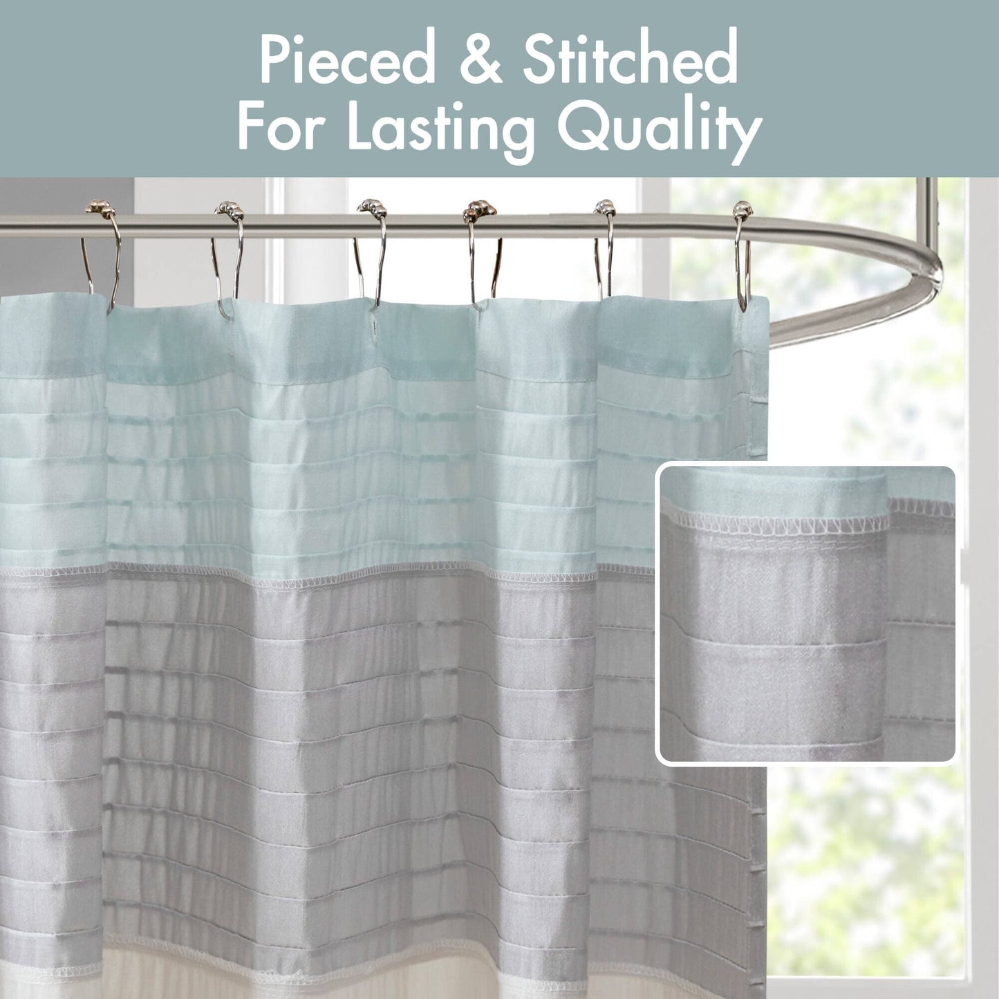 Madison Park Amherst Faux Silk Shower Curtain