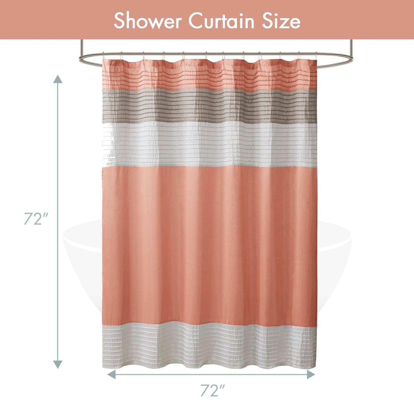 Madison Park Amherst Faux Silk Shower Curtain