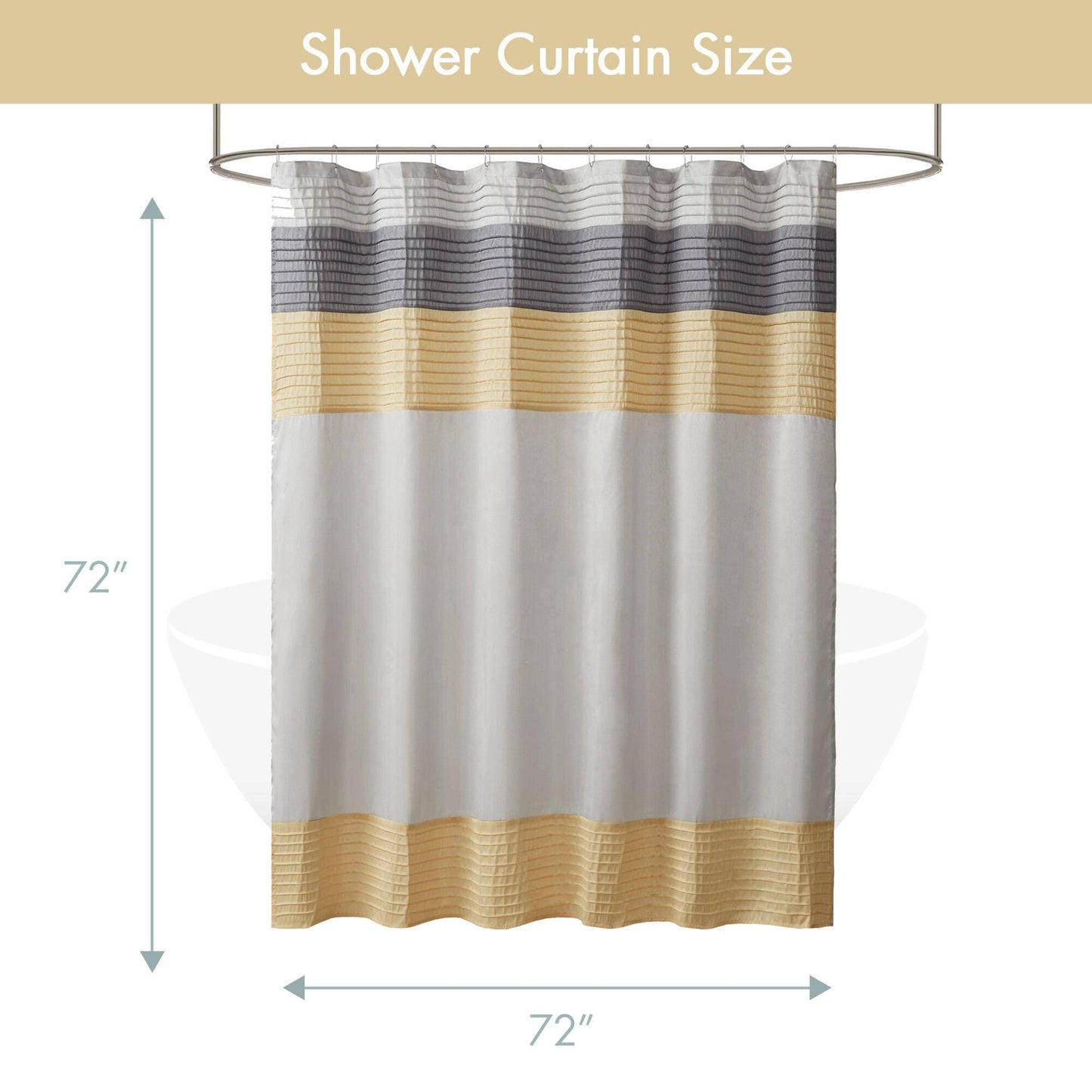 Madison Park Amherst Faux Silk Shower Curtain