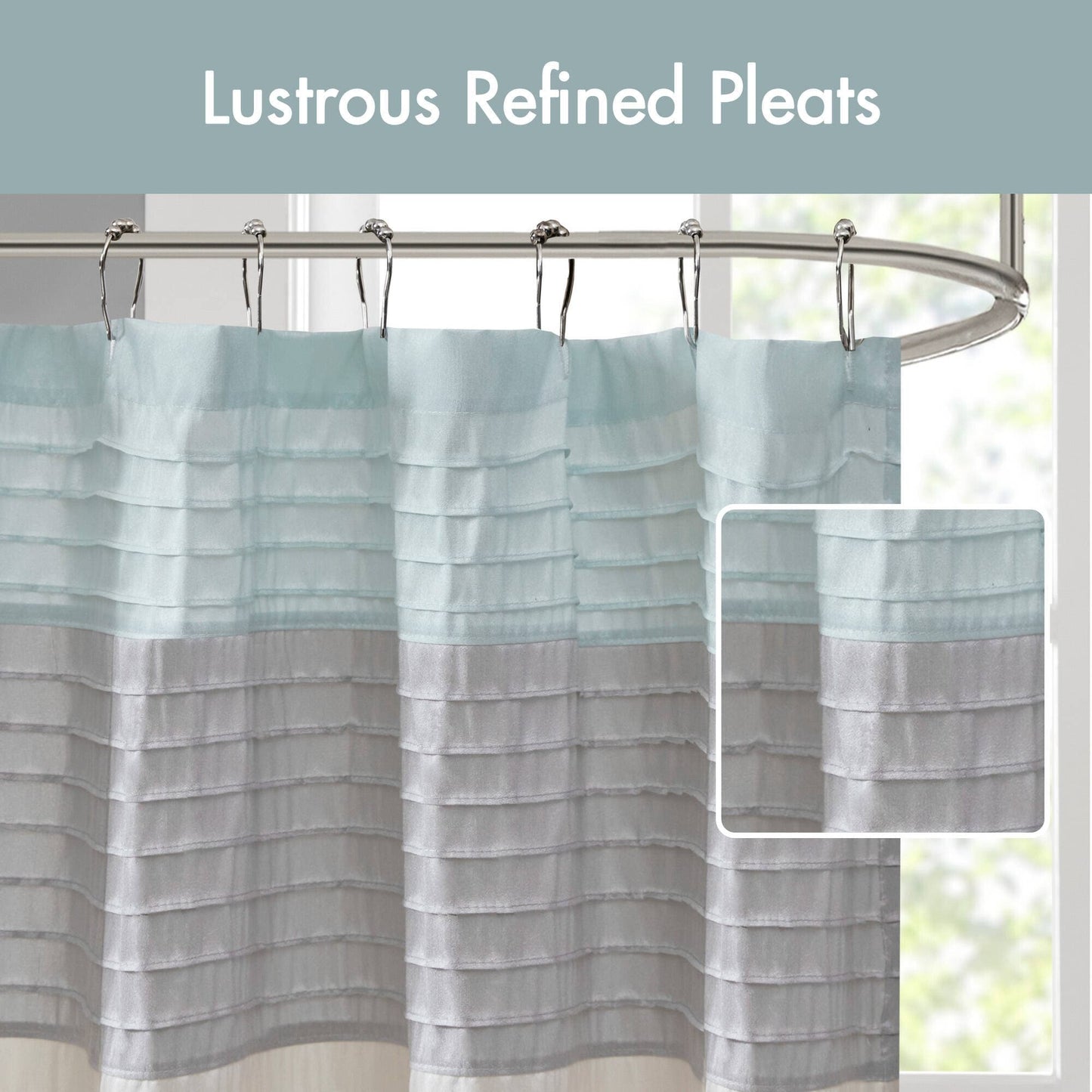 Madison Park Amherst Faux Silk Shower Curtain