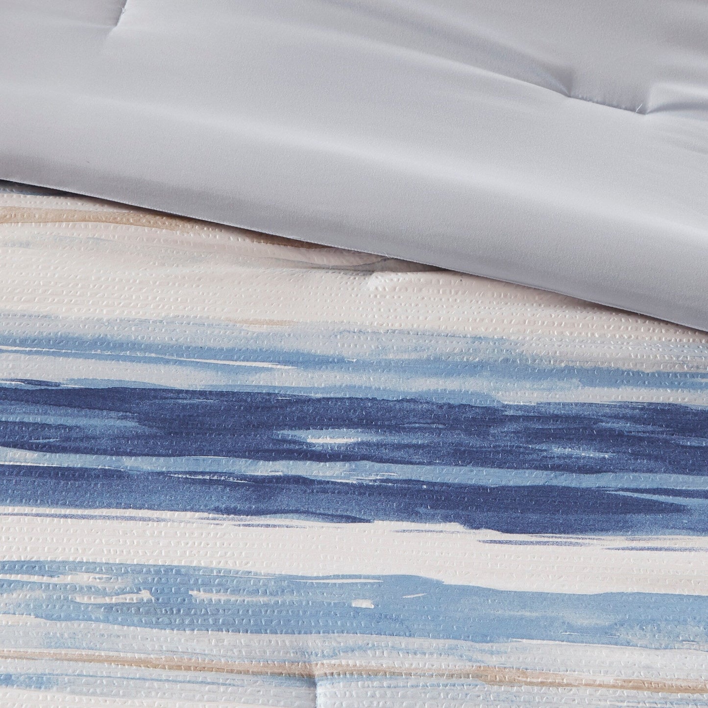 Madison Park Anchorage 8 Piece Printed Seersucker Comforter and Quilt Set Collection