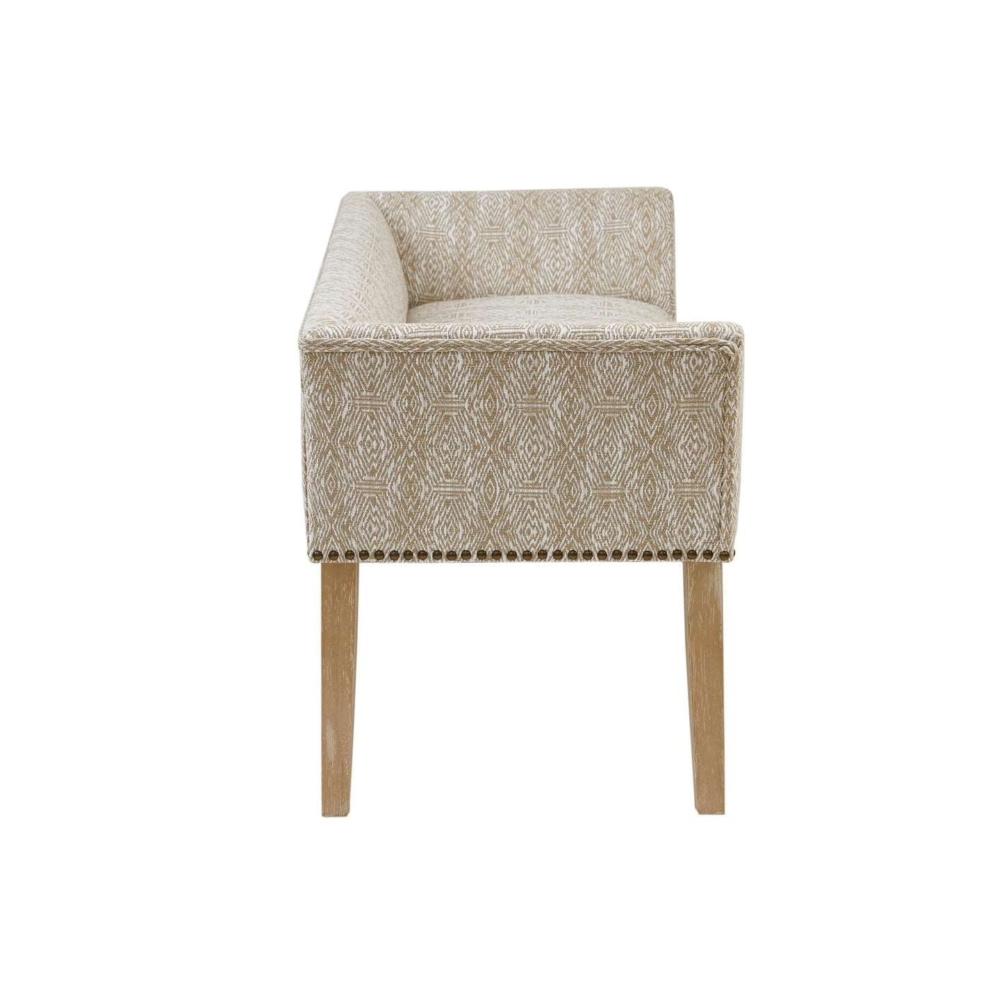 Banc rembourré Madison Park Welburn 49,5 avec dossier et pieds en bois