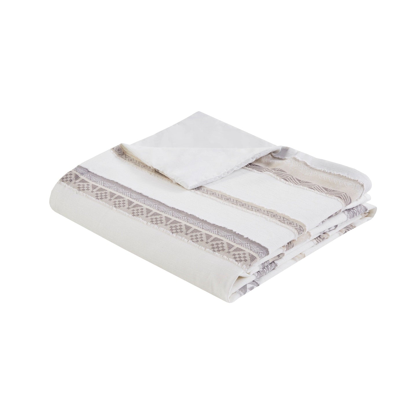 Madison Park Langley 3 Piece Clipped Jacquard Duvet Cover Set (Insert Excluded)