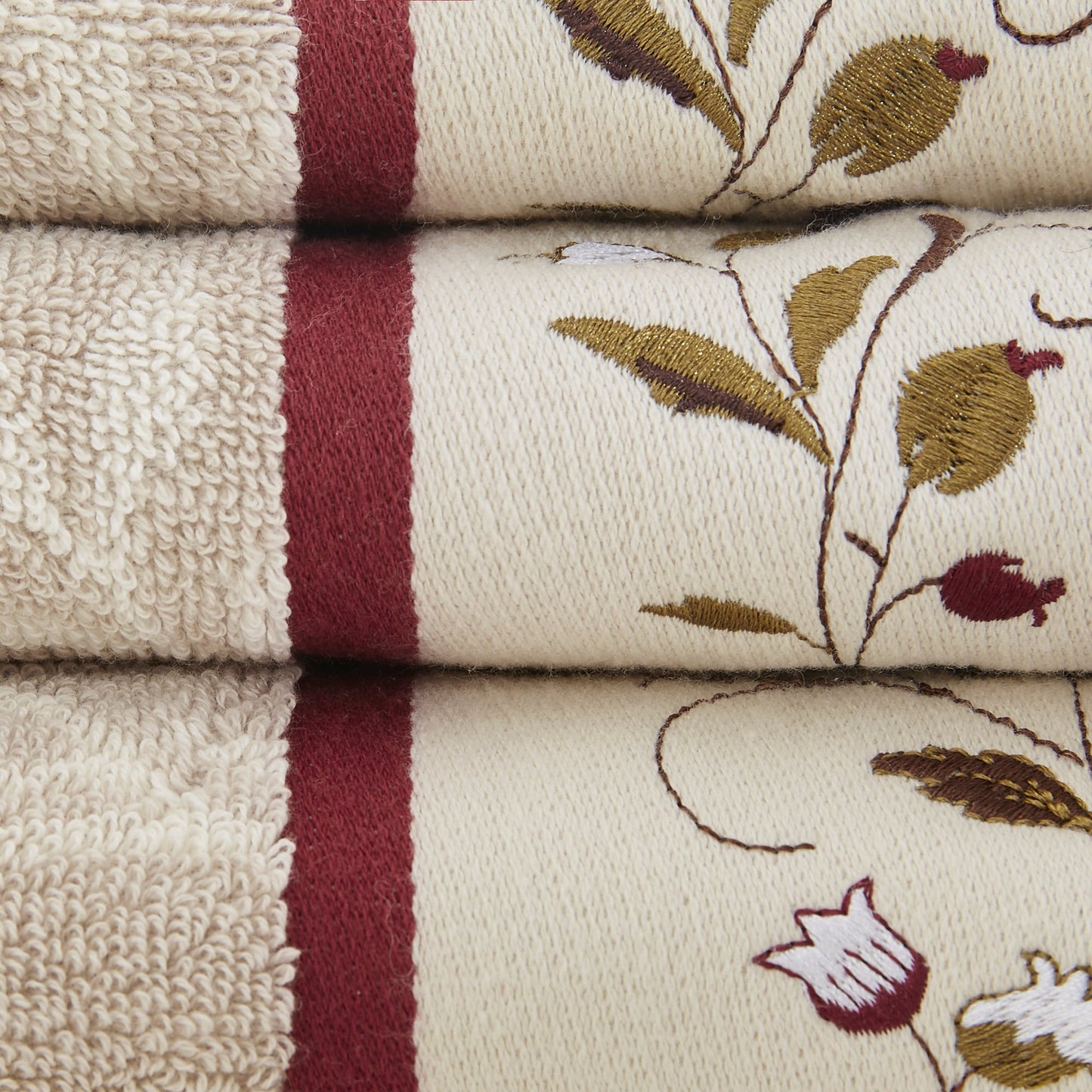Madison Park Belle Embroidered Cotton Jacquard 6-piece Towel Set
