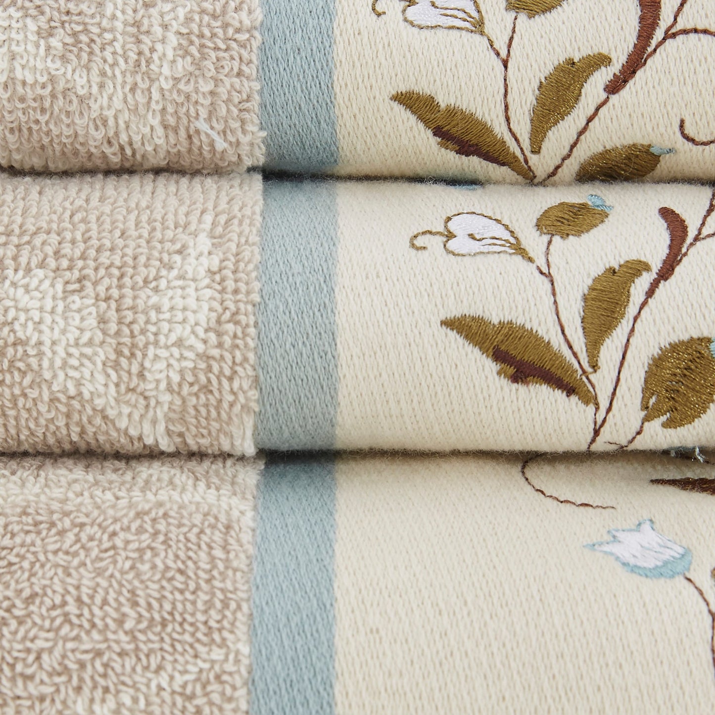Madison Park Belle Embroidered Cotton Jacquard 6-piece Towel Set