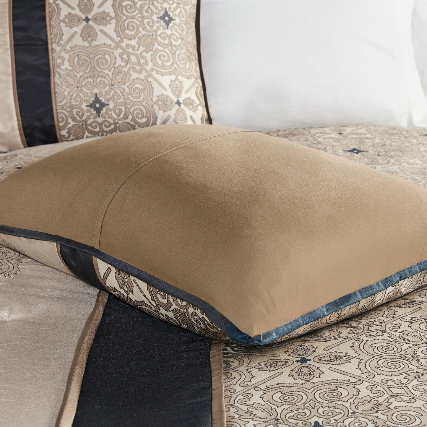 Madison Park Blaine 7 Piece Jacquard Comforter Set with Throw Pillows