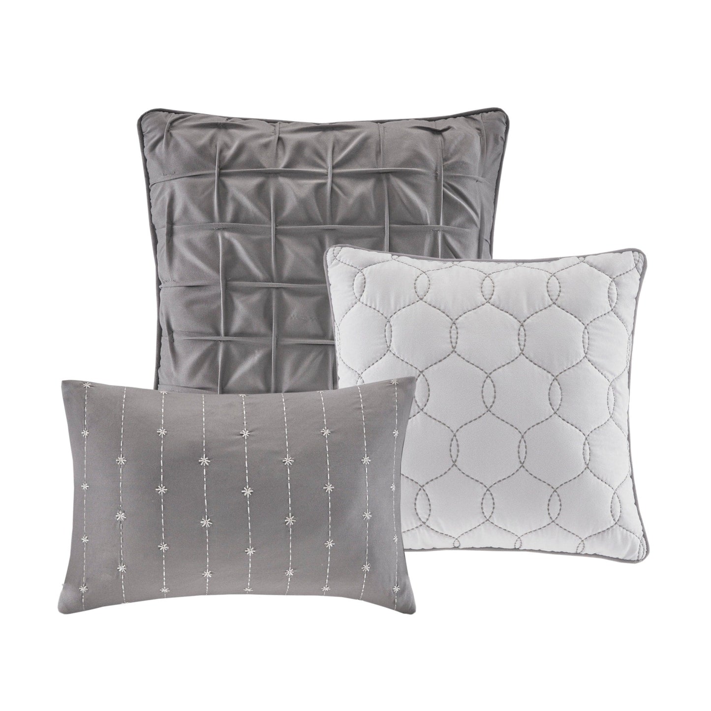 Madison Park Clayton 7 Piece Printed Seersucker Comforter Set