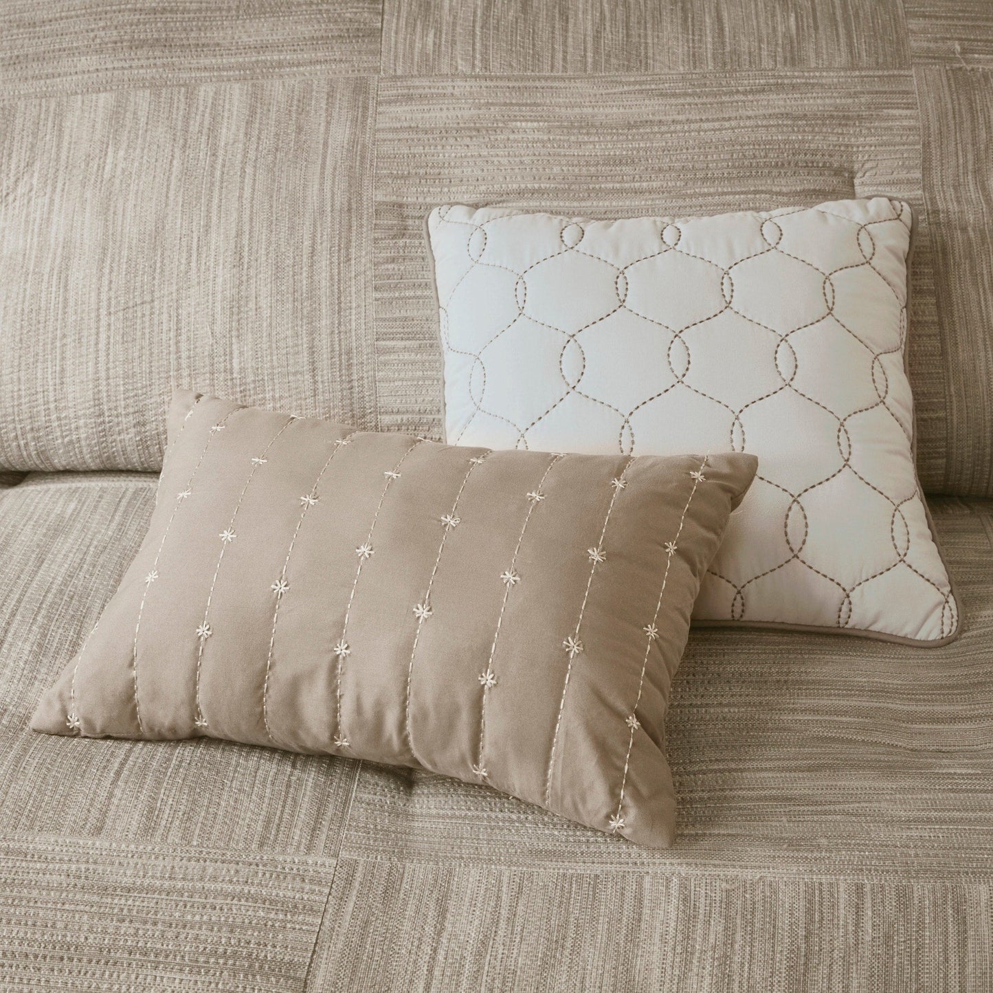 Madison Park Clayton 7 Piece Printed Seersucker Comforter Set
