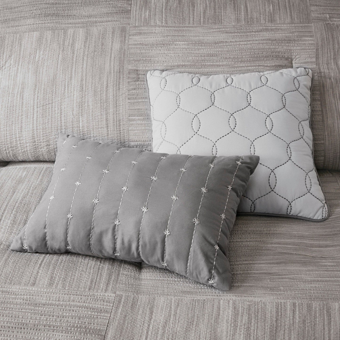 Madison Park Clayton 7 Piece Printed Seersucker Comforter Set