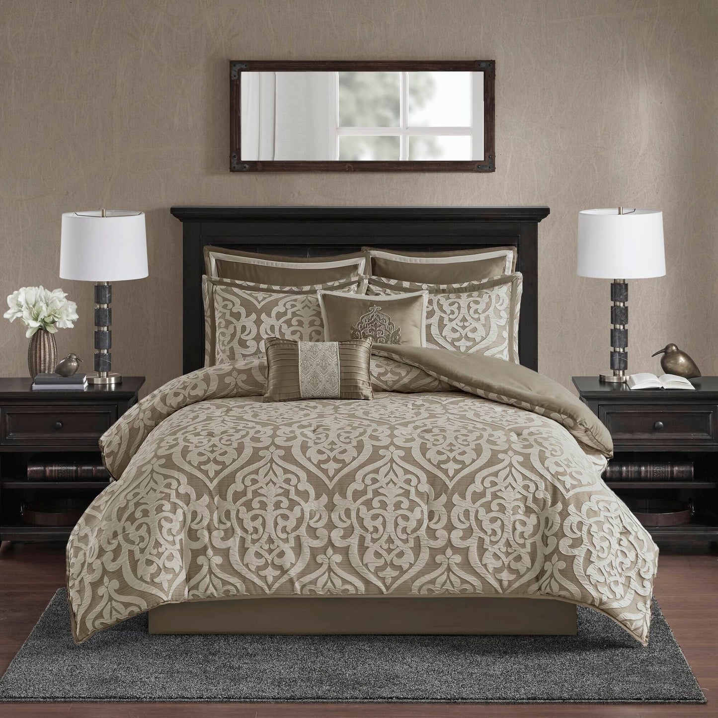 Madison Park Dillon 8 Piece Jacquard Comforter Set