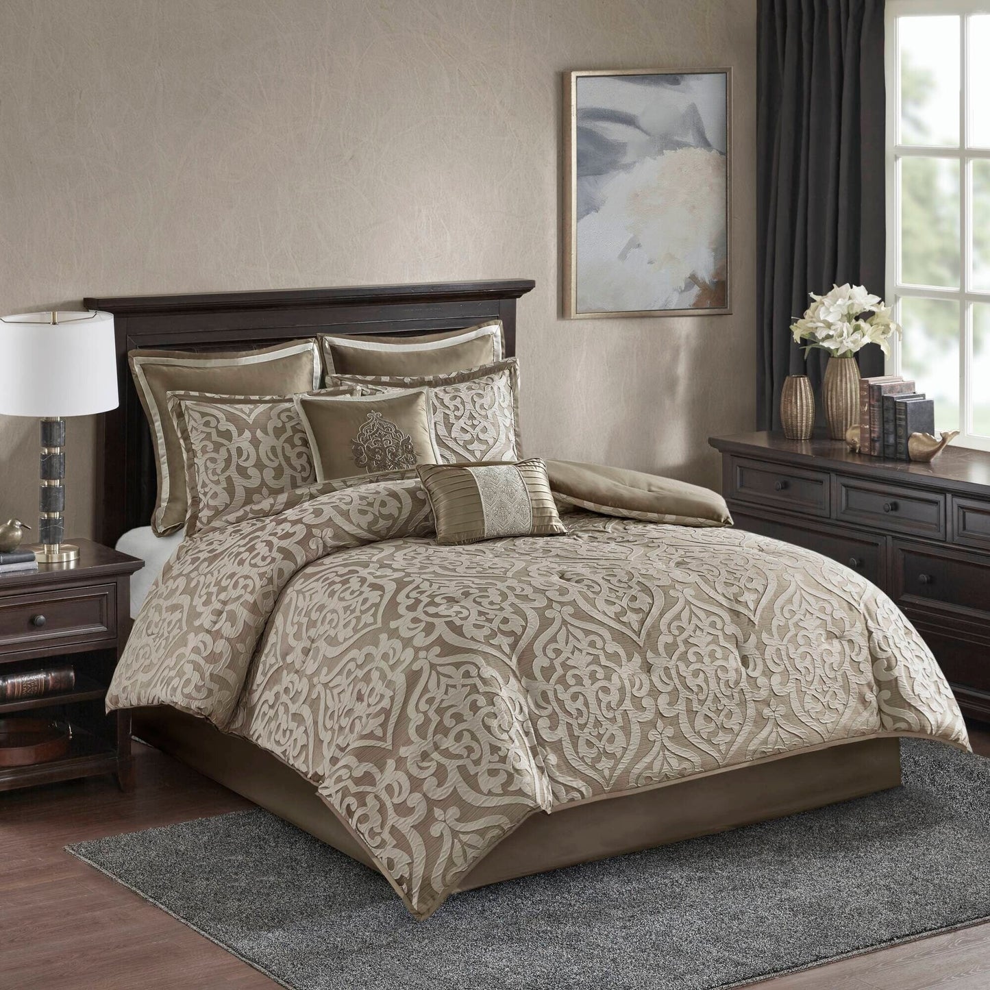 Madison Park Dillon 8 Piece Jacquard Comforter Set