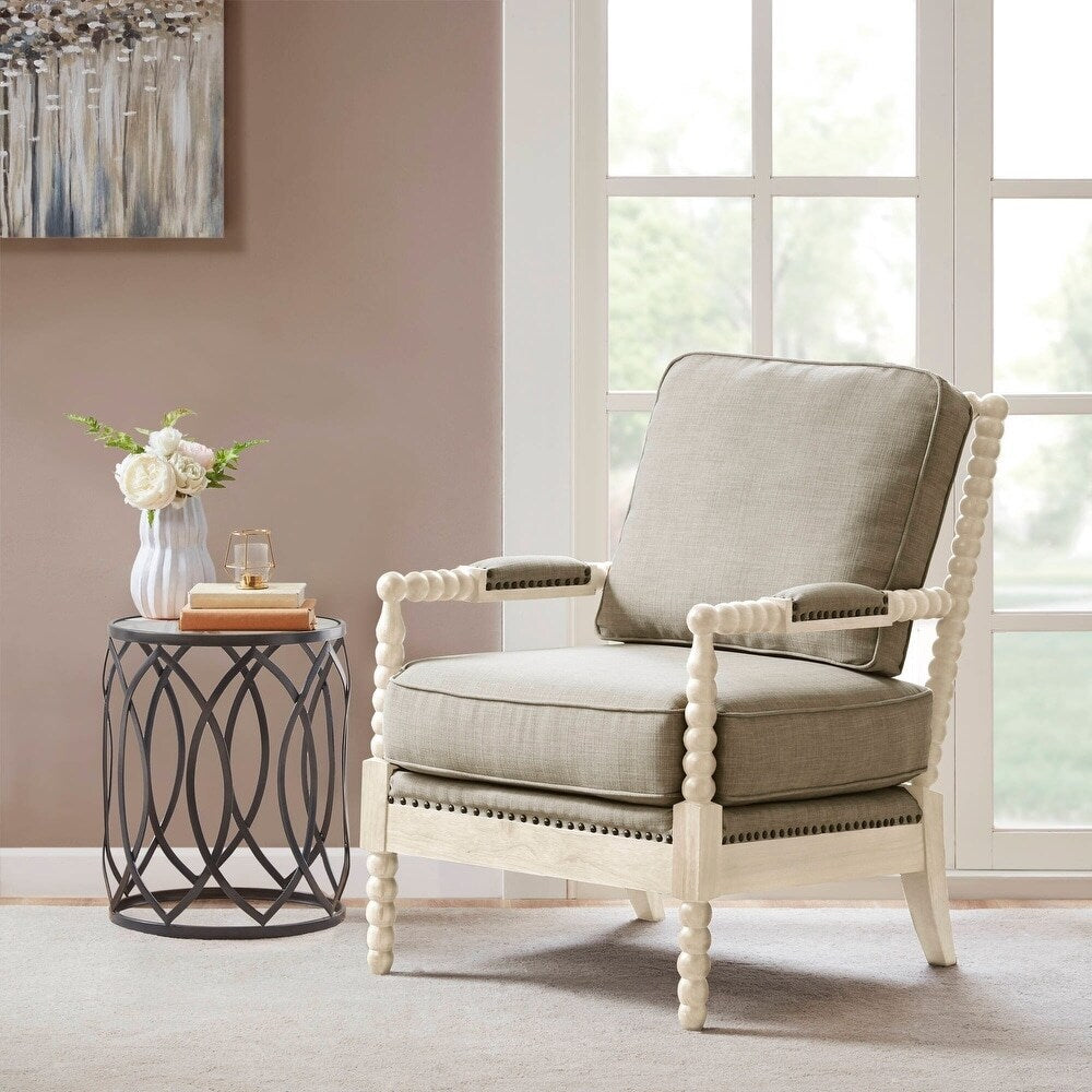 Madison Park Donohue Turned Wood Frame Armchair