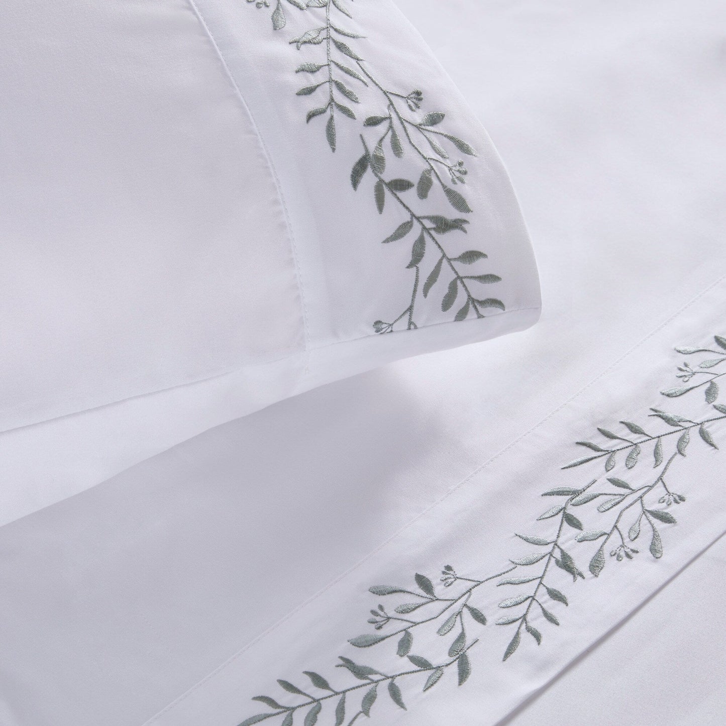 Madison Park Embroidered Microfiber 4 PC Sheet Set