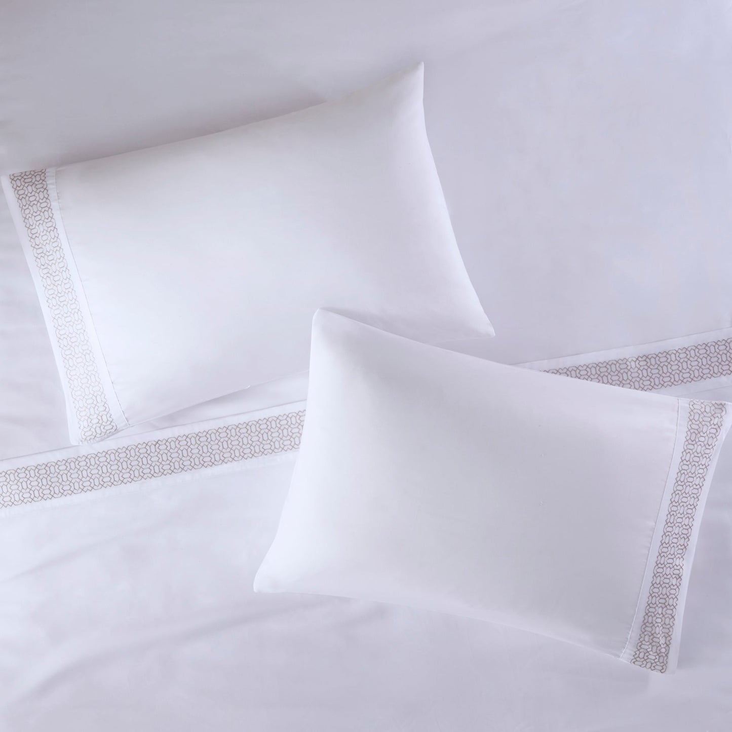 Madison Park Embroidered Microfiber 4 PC Sheet Set