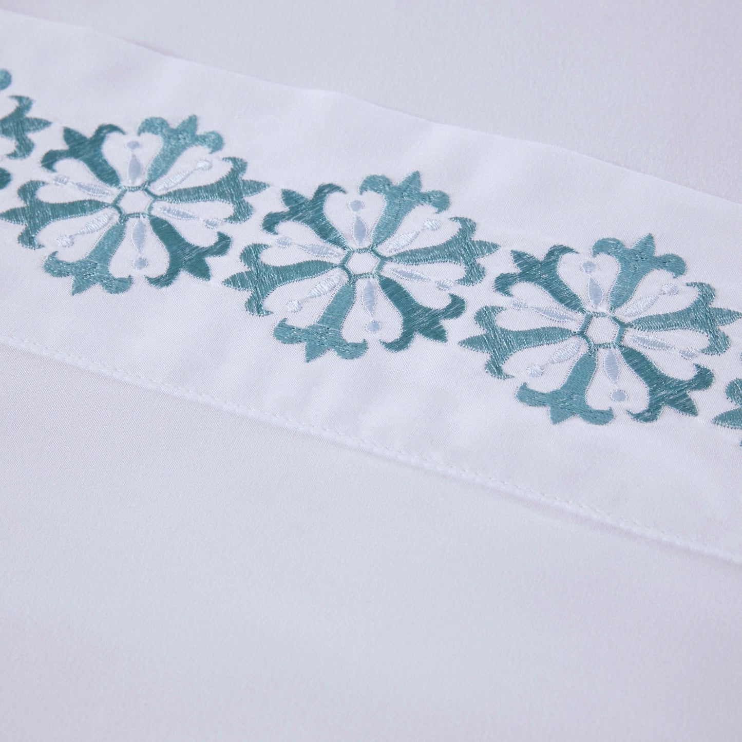 Madison Park Embroidered Microfiber 4 PC Sheet Set