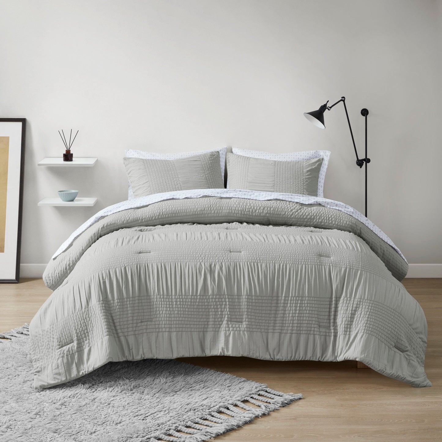 Madison Park Essentials Cirrus Complete Comforter Set with Bed Sheets