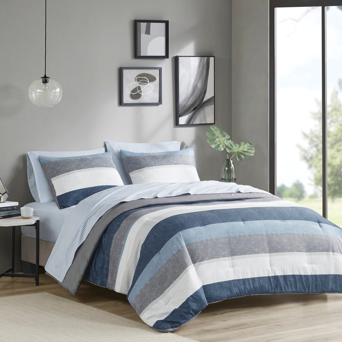 Madison Park Essentials Deacon Comforter Set with Bed Sheets