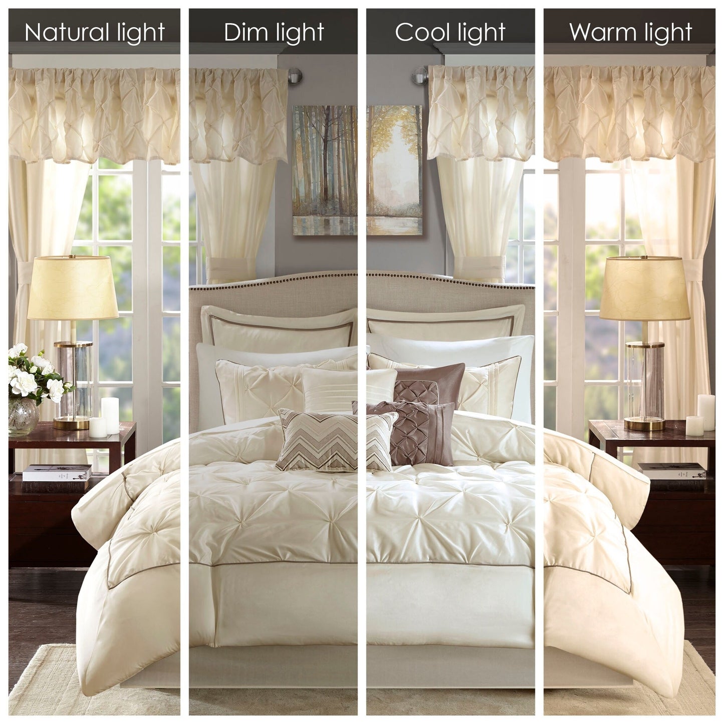 Madison Park Essentials Loretta 24-Piece Room in a Bag with Window Panels and Sheet Set