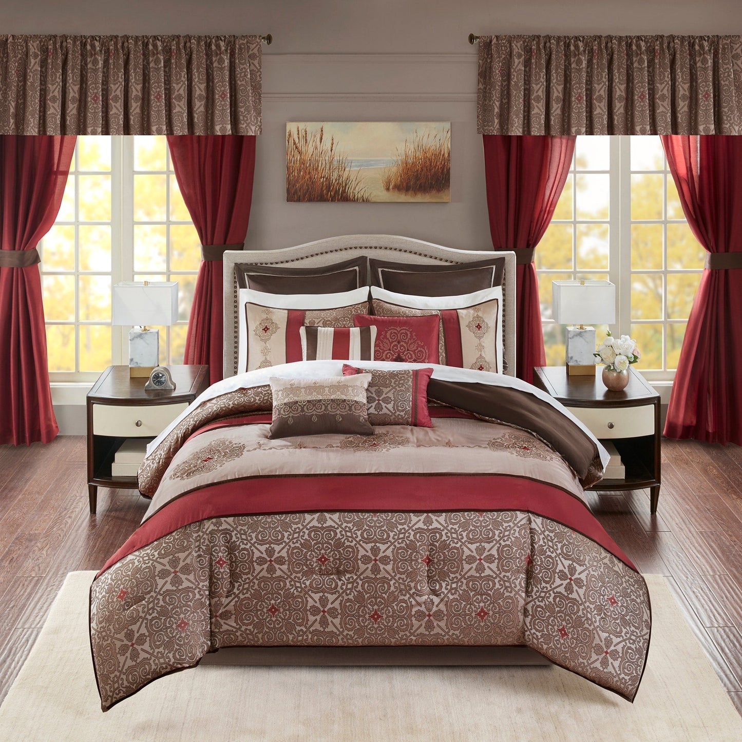 Madison Park Essentials Parker Jacquard Embroidered Pieced 24 Piece Room in a Bag