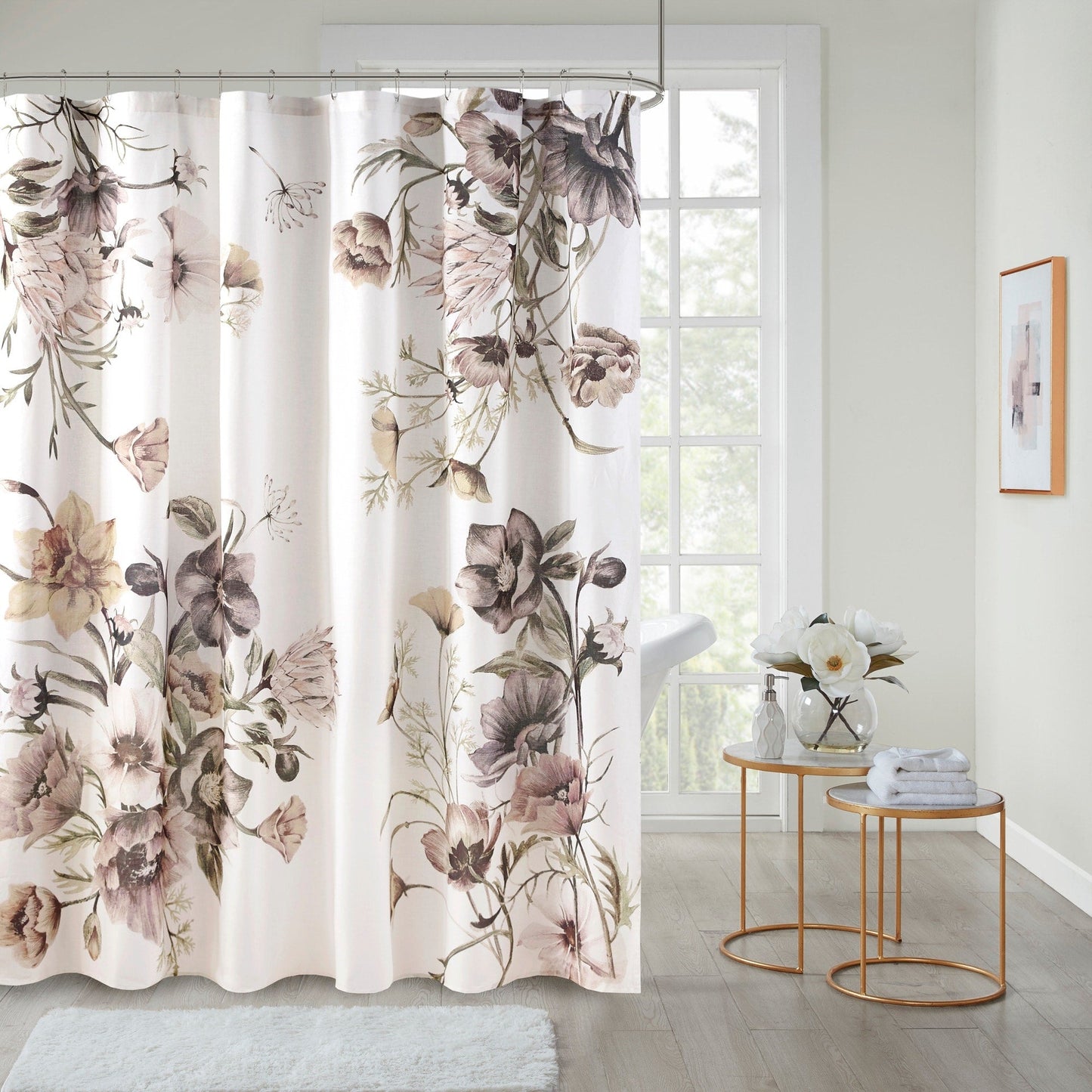 Madison Park Gisele Printed Cotton Shower Curtain