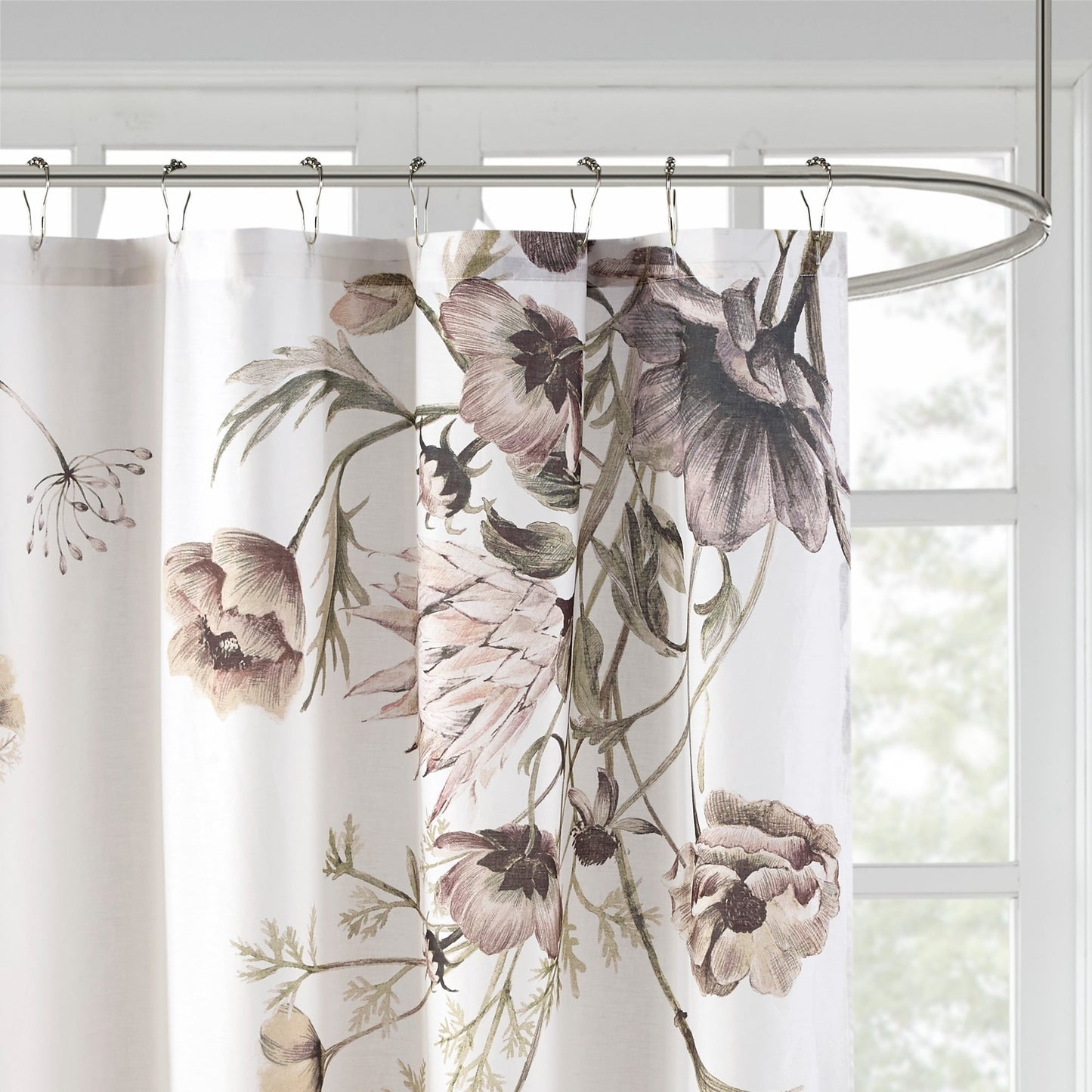 Madison Park Gisele Printed Cotton Shower Curtain