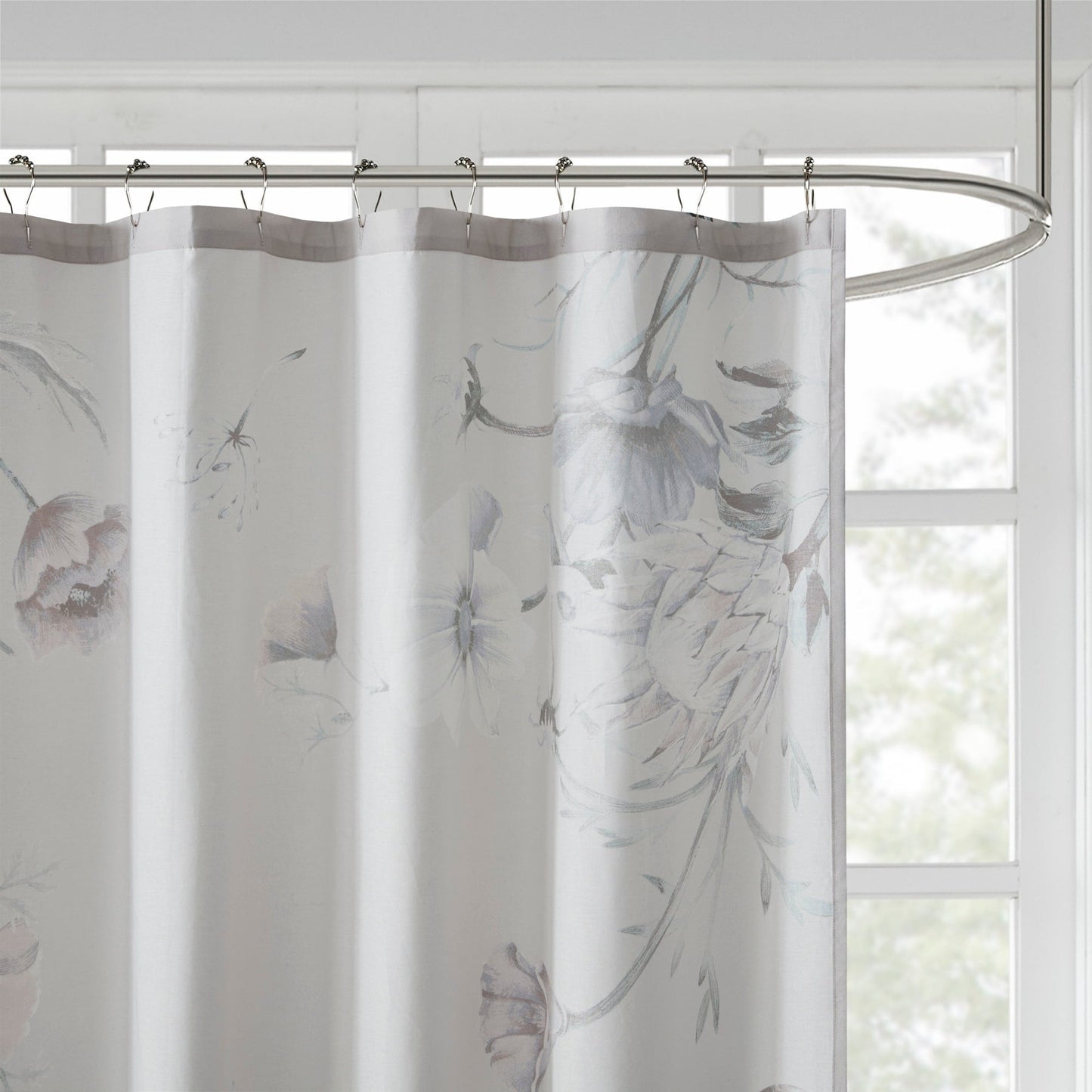 Madison Park Gisele Printed Cotton Shower Curtain