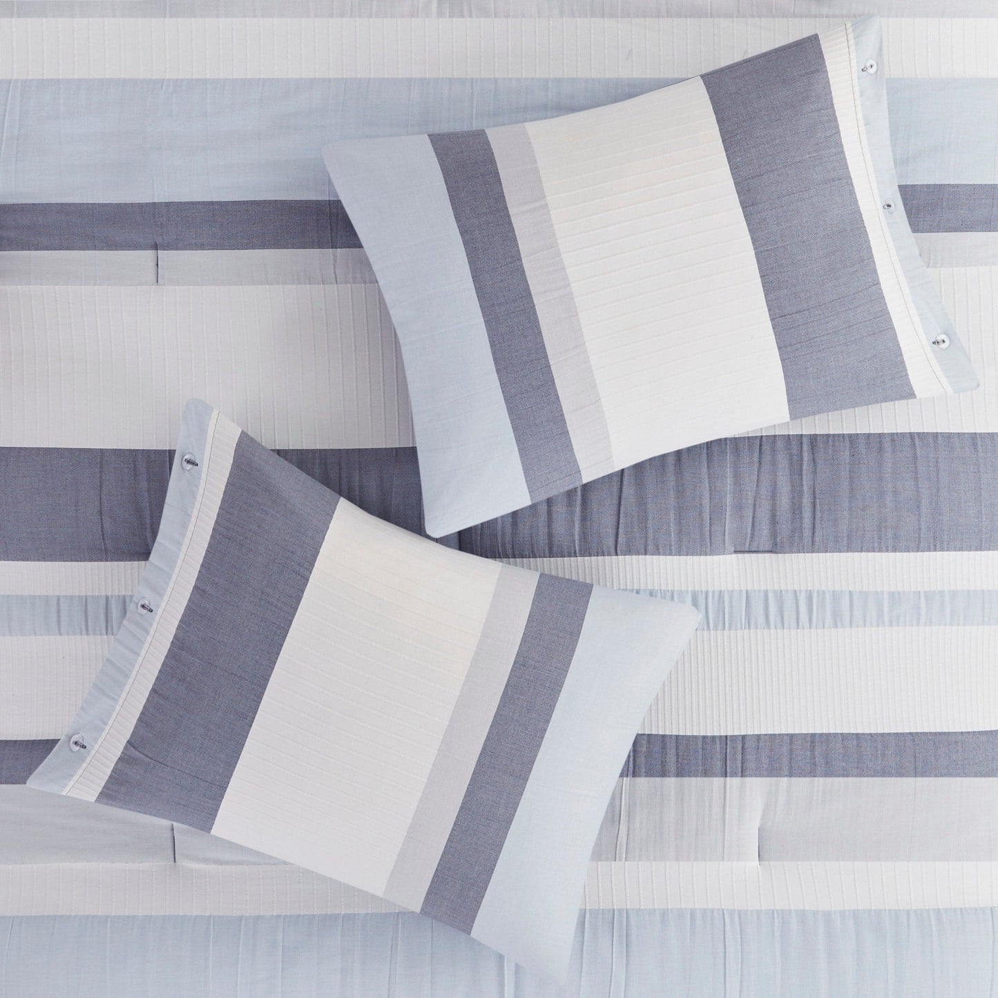 Madison Park Levi Blue/ Natural 5 Piece Jacquard Comforter Set