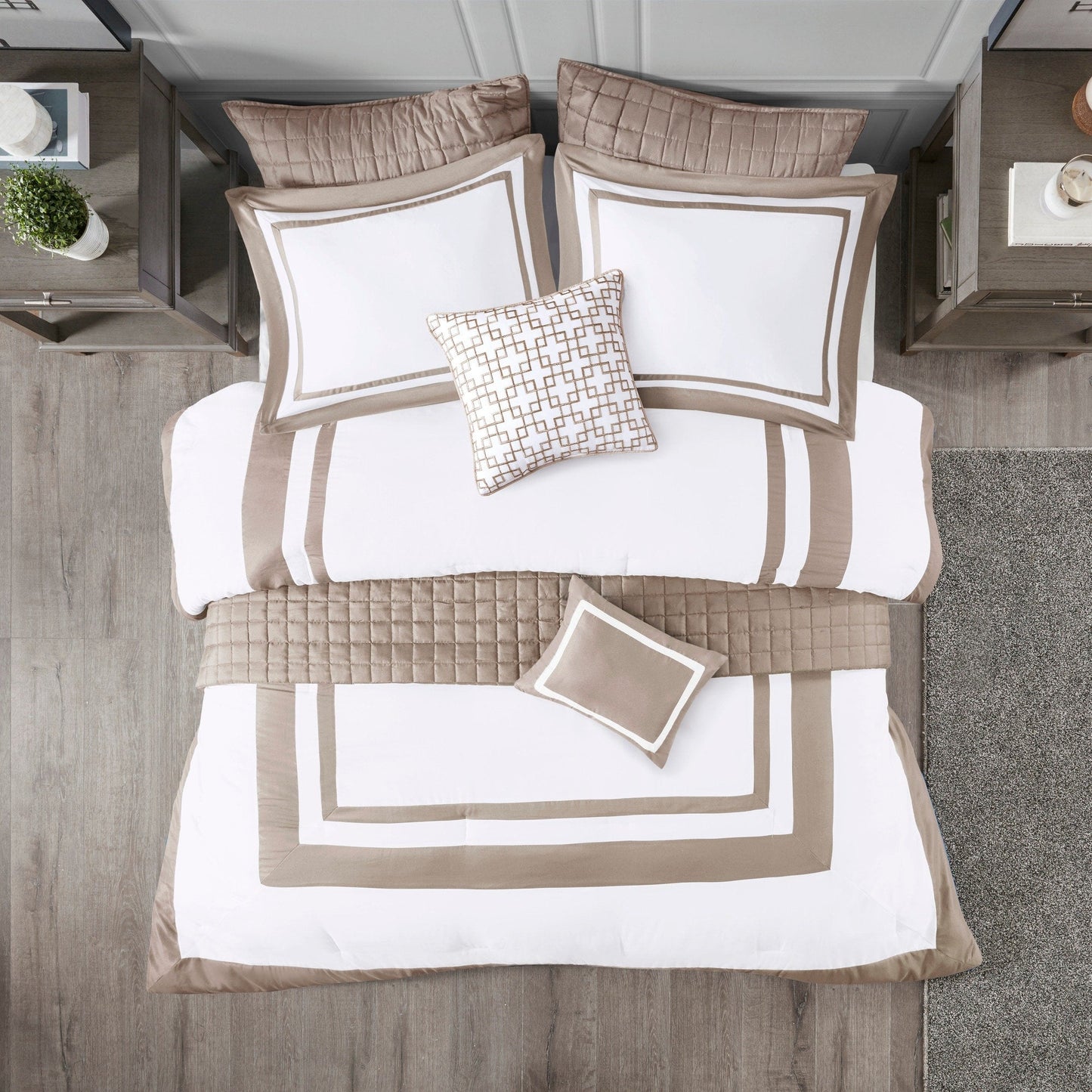 Madison Park Lexington 8 Piece Comforter and Quilt Set Collection