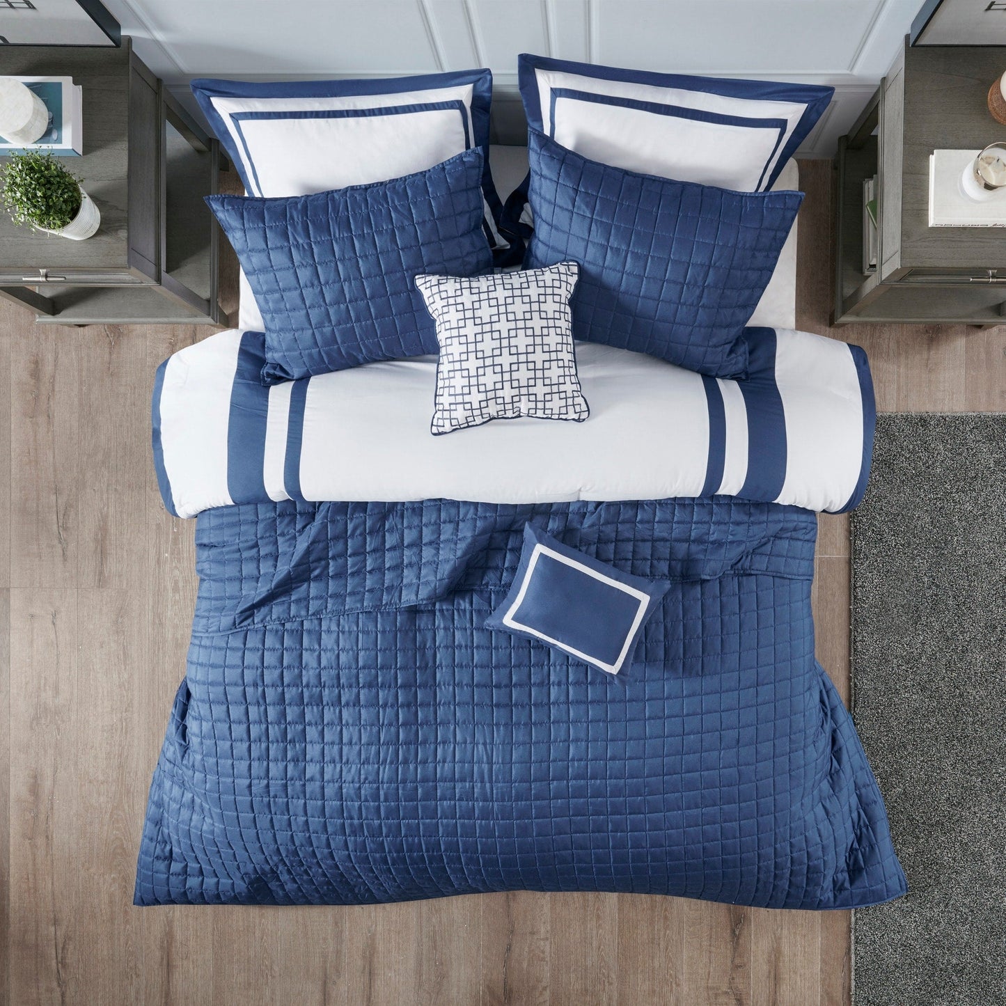Madison Park Lexington 8 Piece Comforter and Quilt Set Collection
