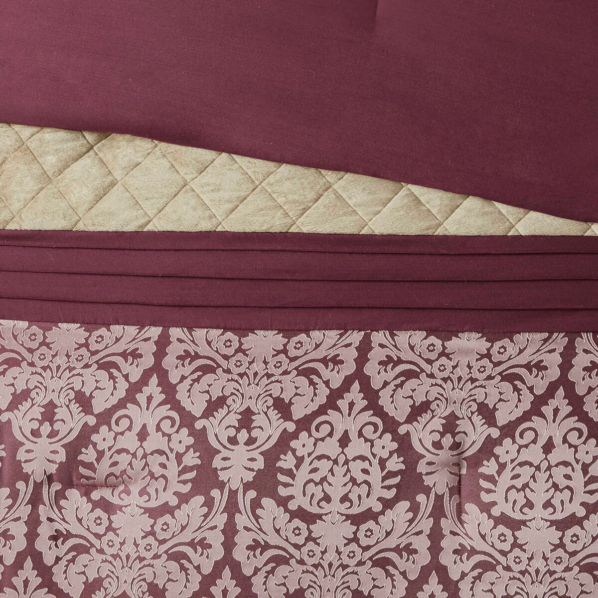 Madison Park Lily 6 Piece Jacquard Comforter Set with Throw Pillows