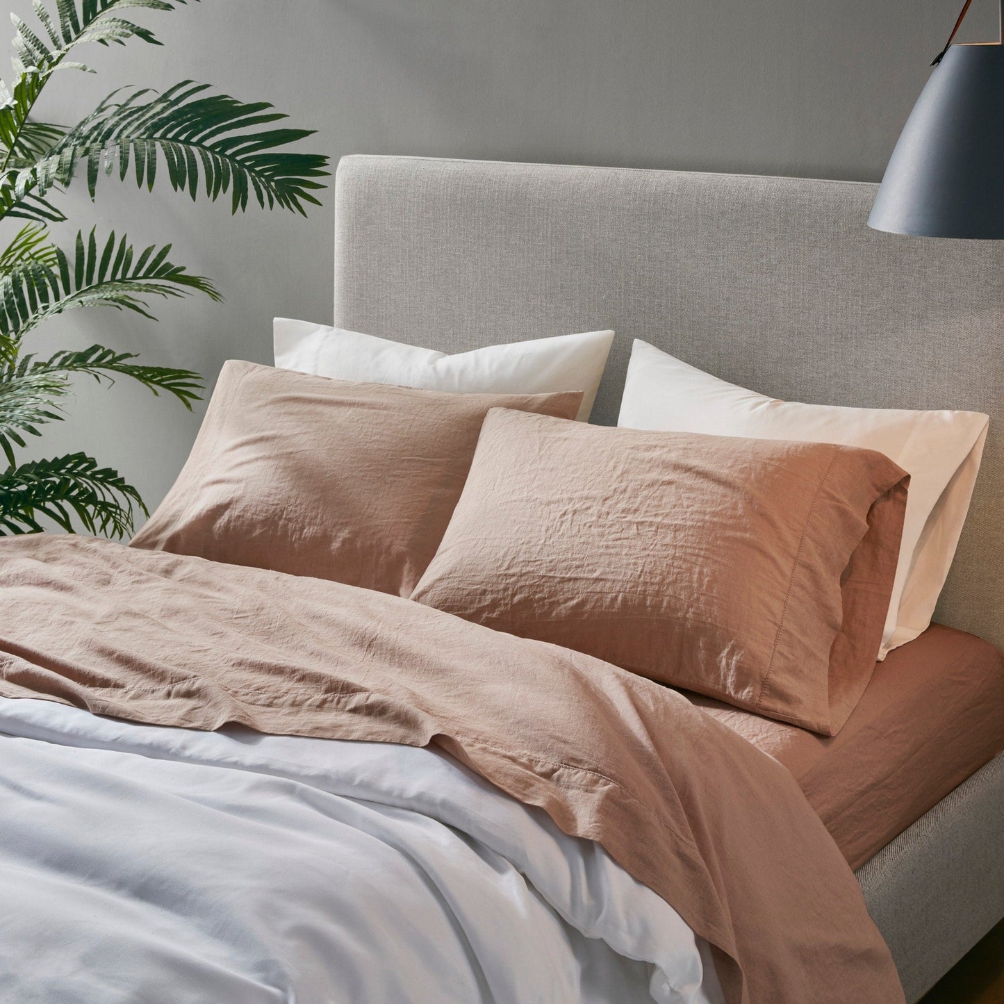 Madison Park Linen Blend 4PC Sheet Set