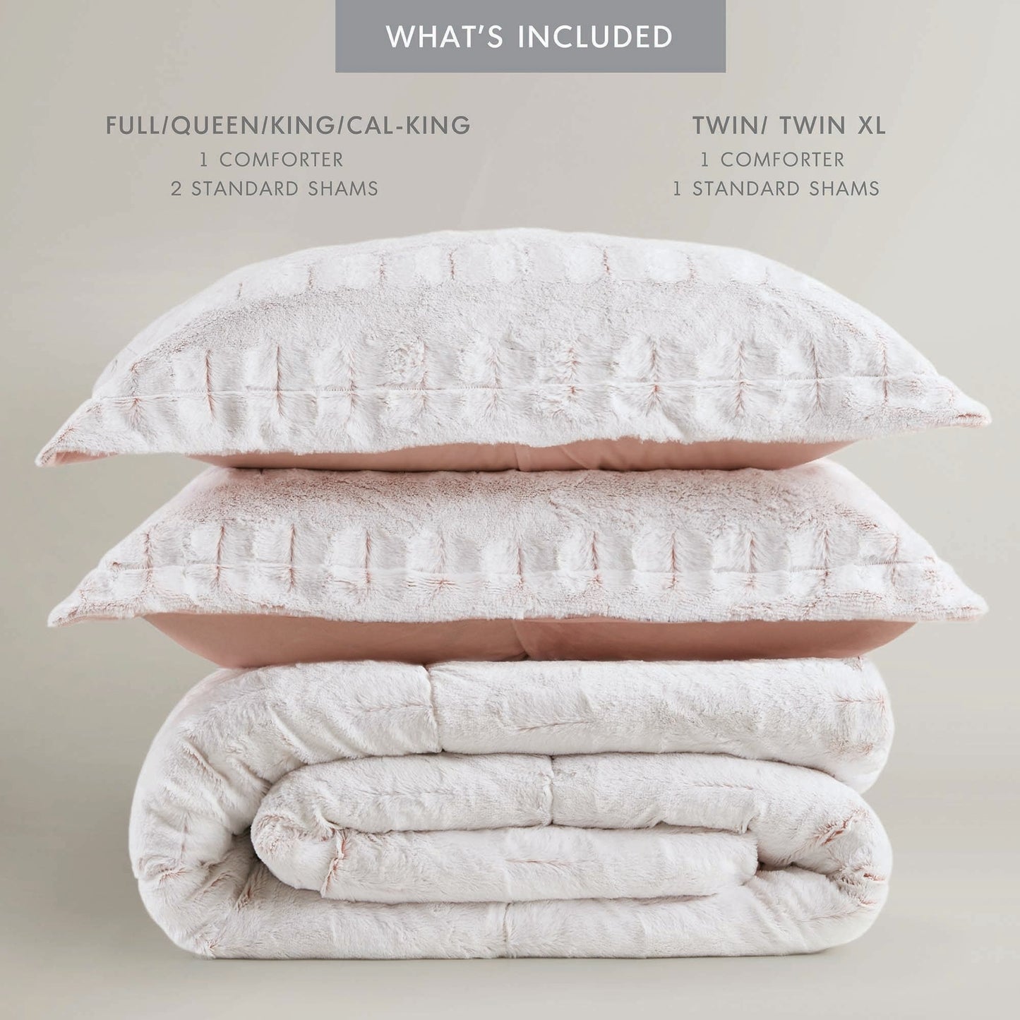 Madison Park Margot Back Print Long Fur Comforter Set