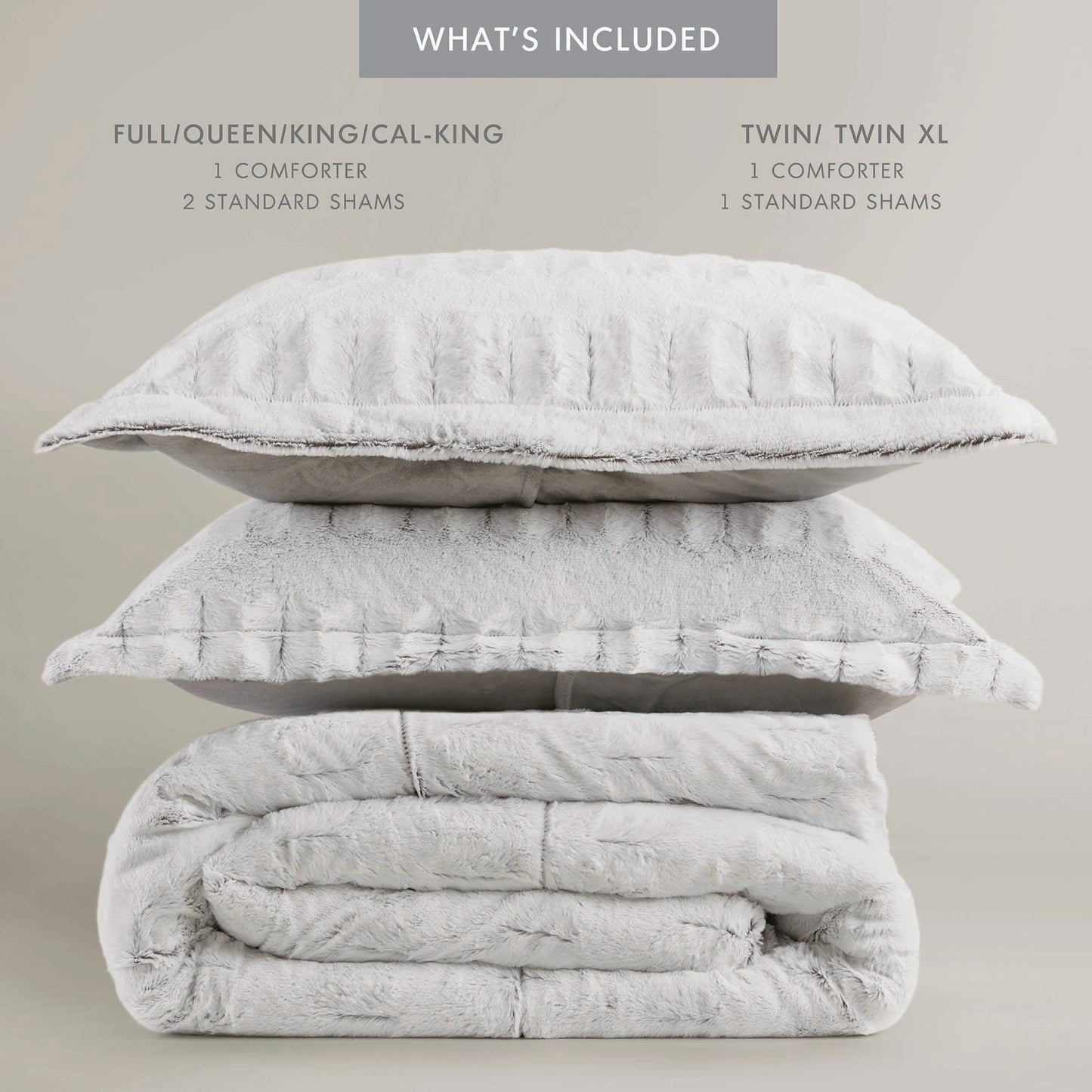 Madison Park Margot Back Print Long Fur Comforter Set