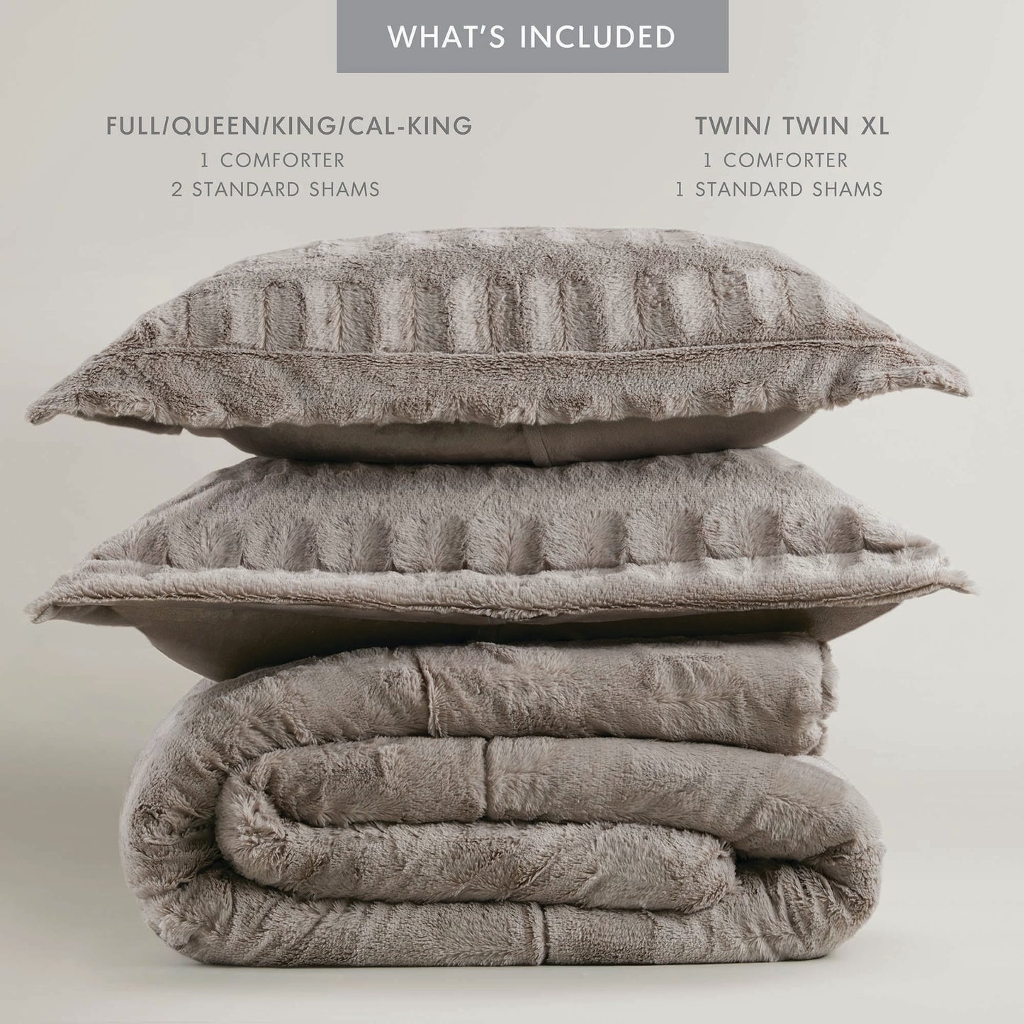 Madison Park Margot Back Print Long Fur Comforter Set