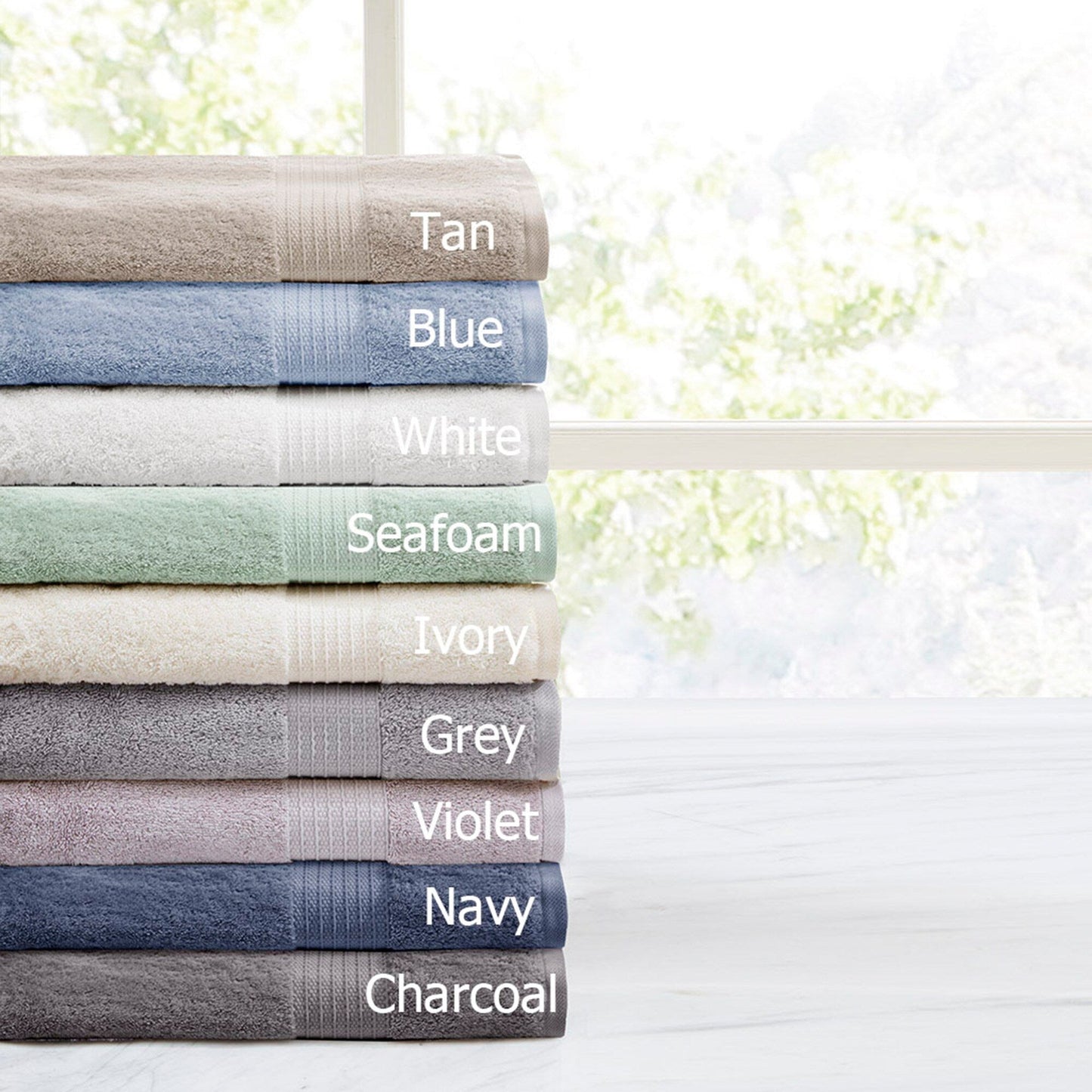 Madison Park Organic 6 Piece Cotton Towel Set