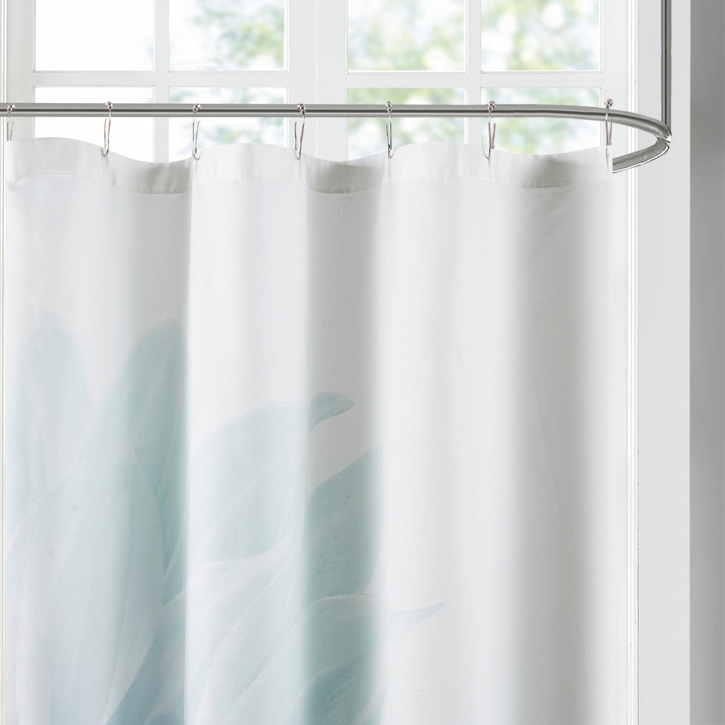 Madison Park Quinn Printed Floral Cotton Shower Curtain