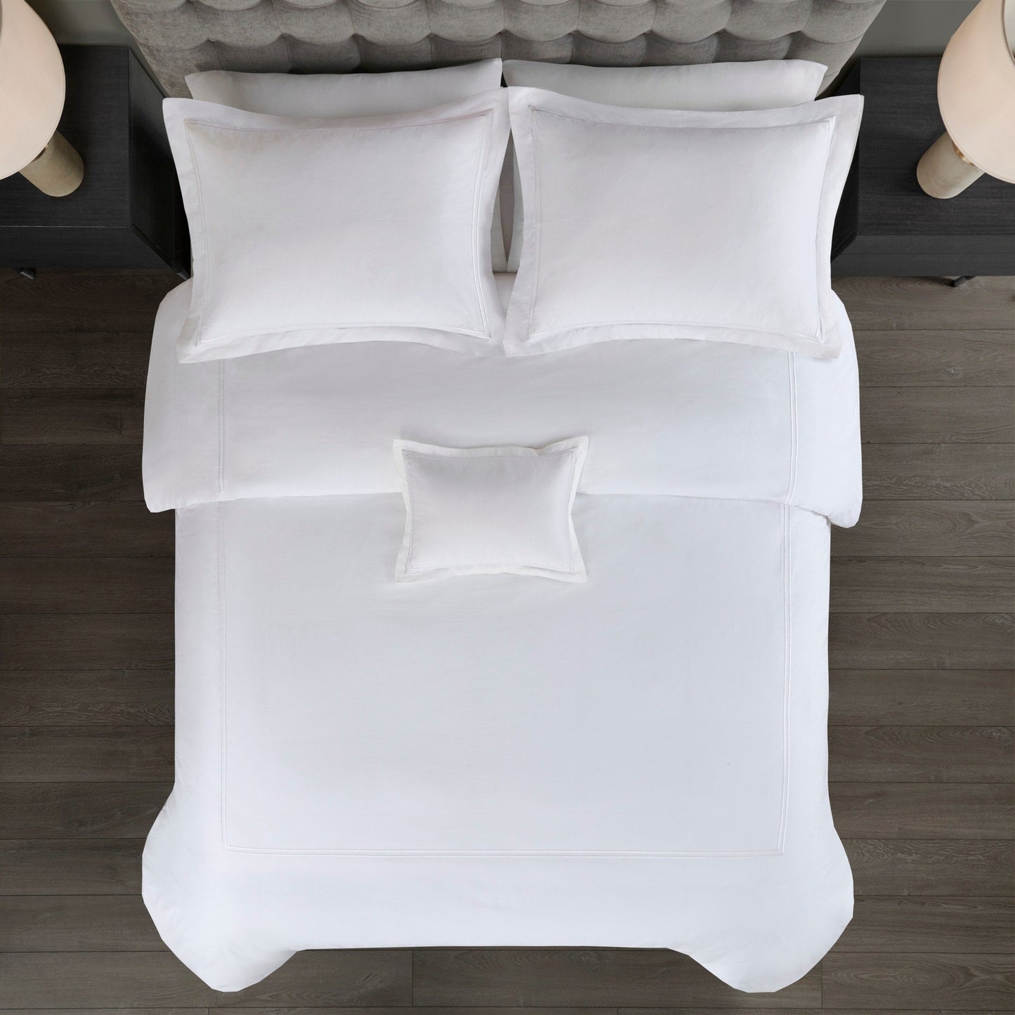 Madison Park Signature 500 Thread Count Luxury Collection 100% Cotton Sateen Embroidered Duvet Cover Set