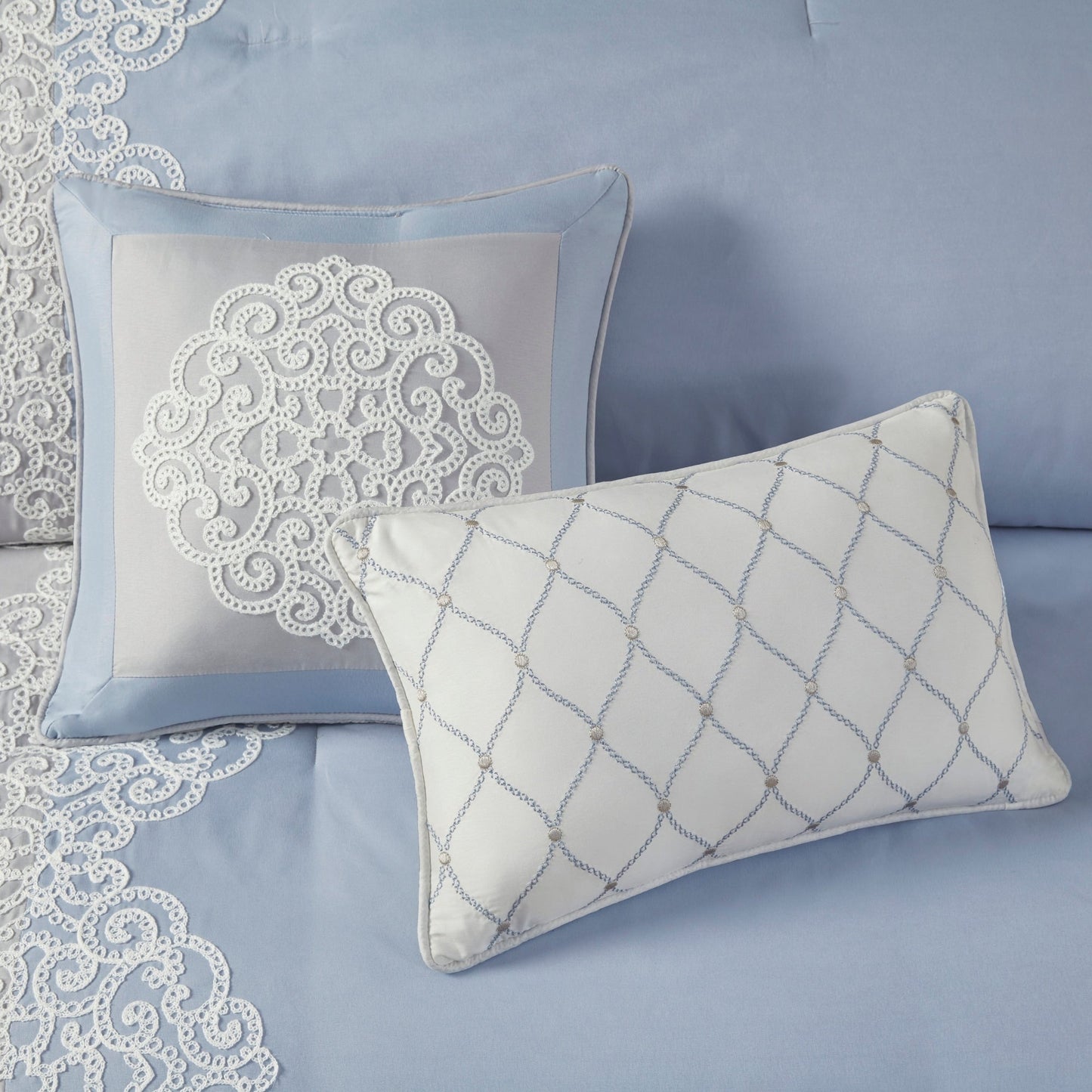 Madison Park Vera 8 Piece Embroidered Microfiber Comforter Set