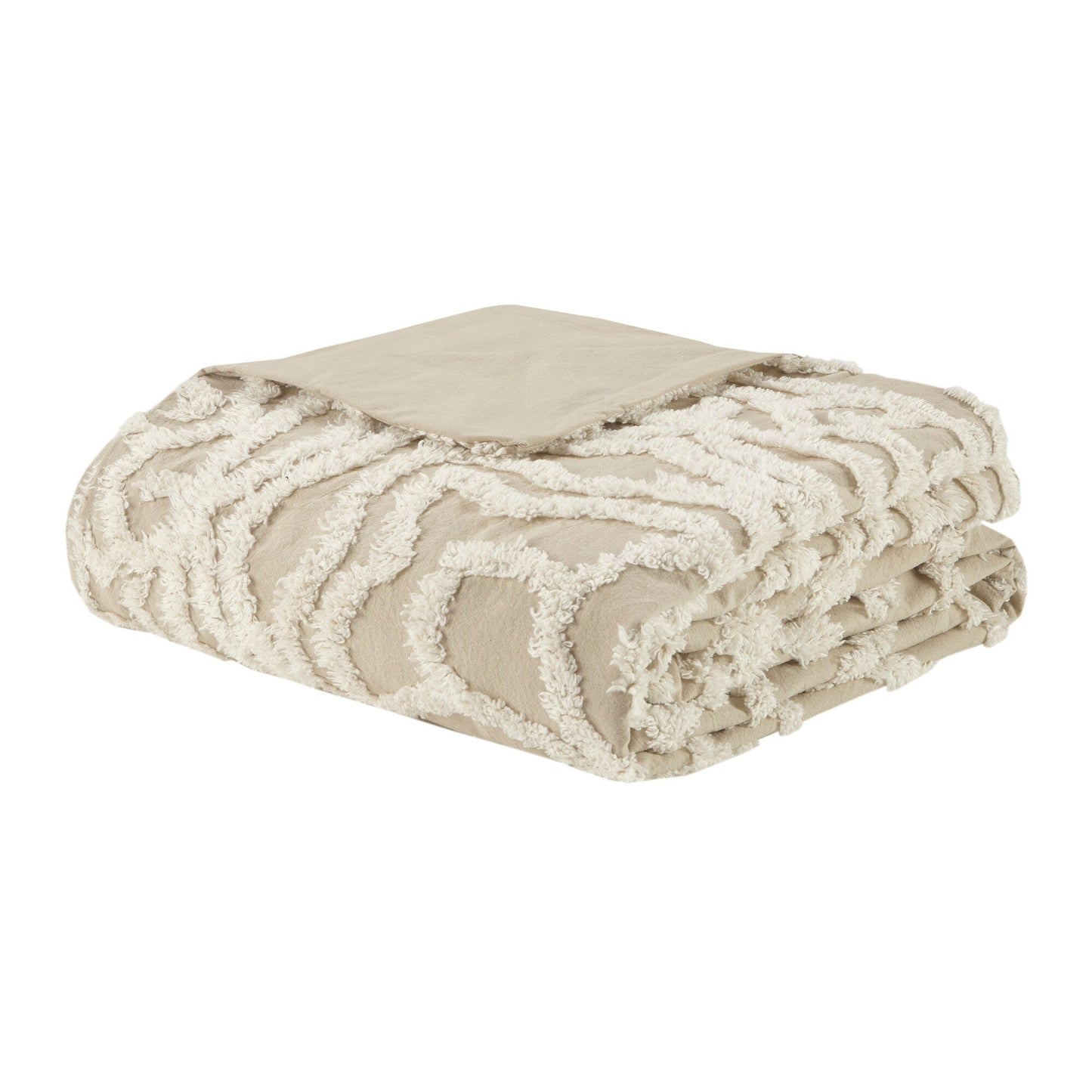 Madison Park Virginia Tufted Cotton Chenille Medallion Duvet Cover Set