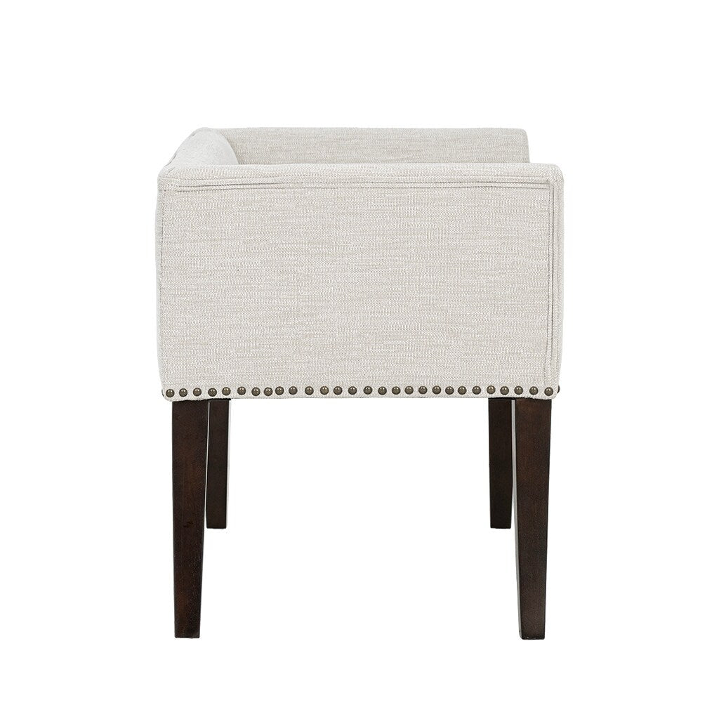 Banc rembourré Madison Park Welburn 49,5 avec dossier et pieds en bois