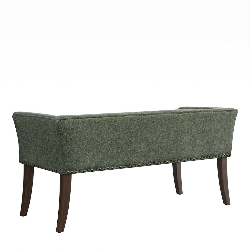 Banc rembourré Madison Park Welburn 49,5 avec dossier et pieds en bois