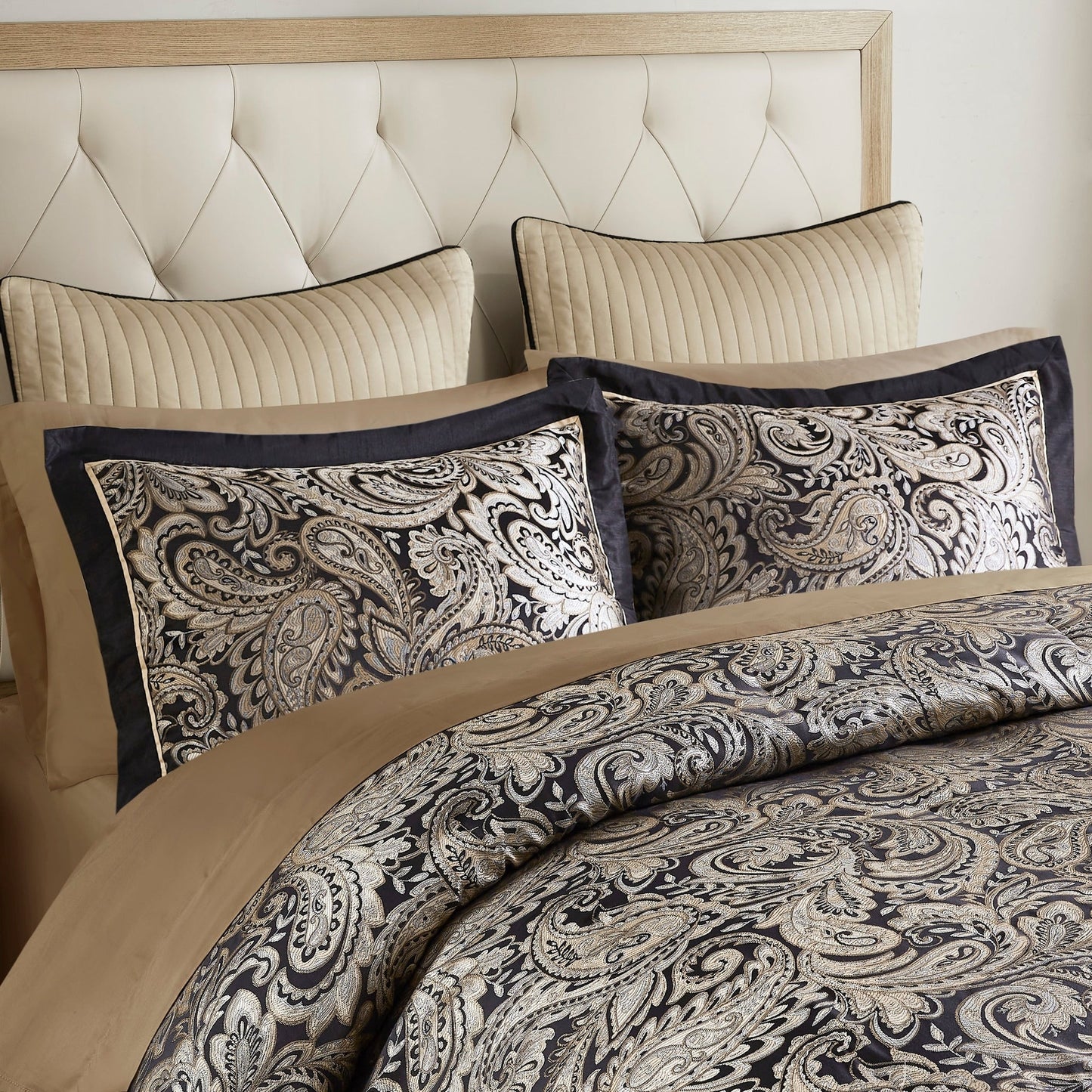 Madison Park Wellington 12 Piece Comforter Set with Cotton Bed Sheets