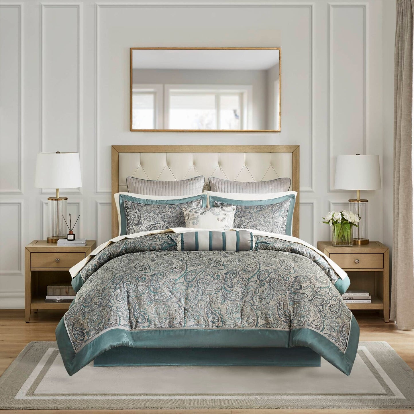 Madison Park Whitman 12 Piece Comforter Set with Cotton Bed Sheets