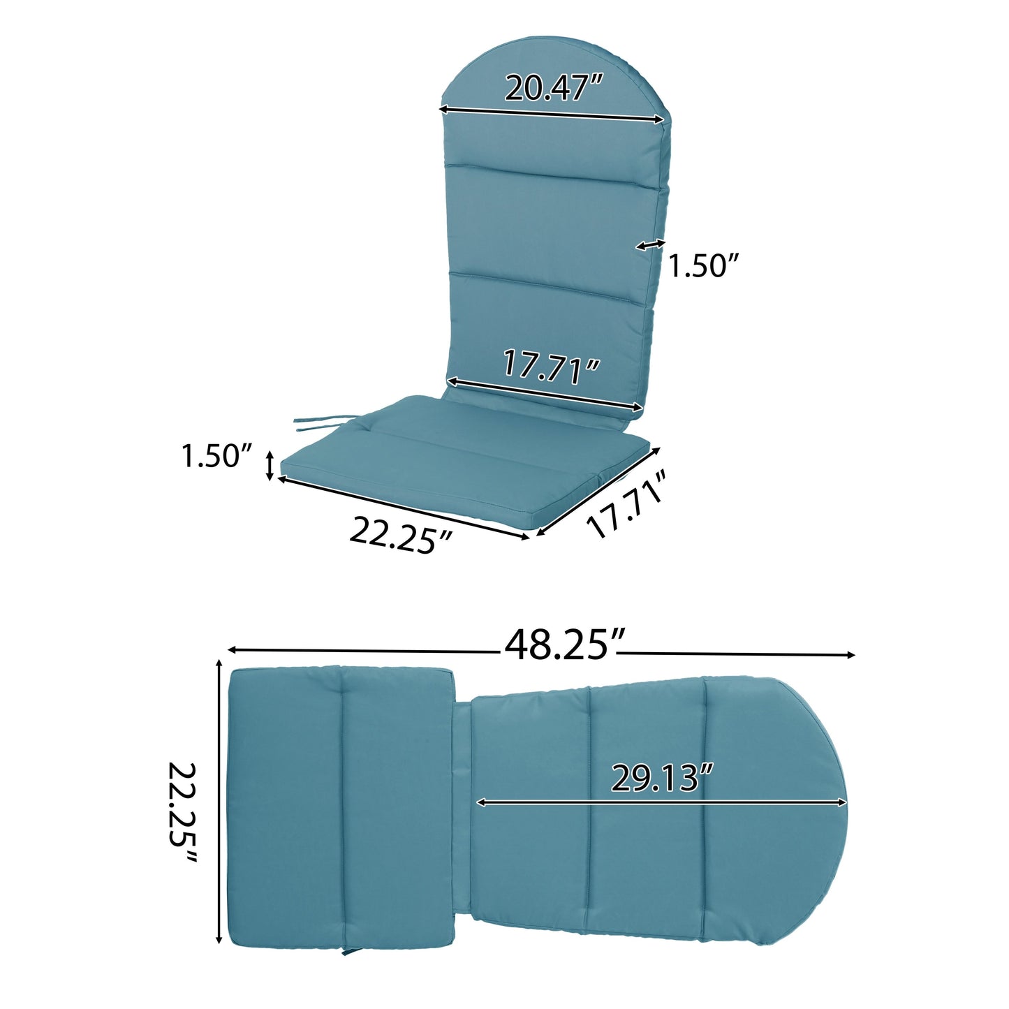 Malibu Adirondack Chair Cushions (Set of 2) by Christopher Knight Home