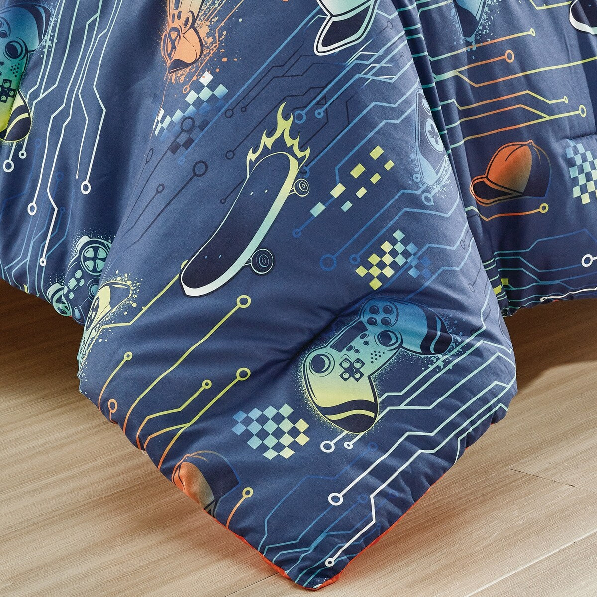 MarCielo Kids Girls Boys Comforter Set Game Boy