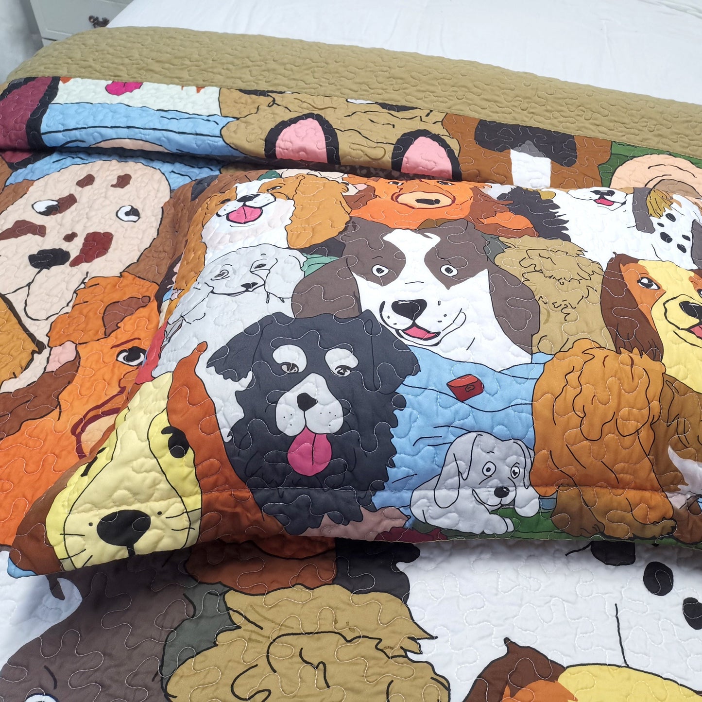 MarCielo Kids Quilt Bedspread Set Dog WX200